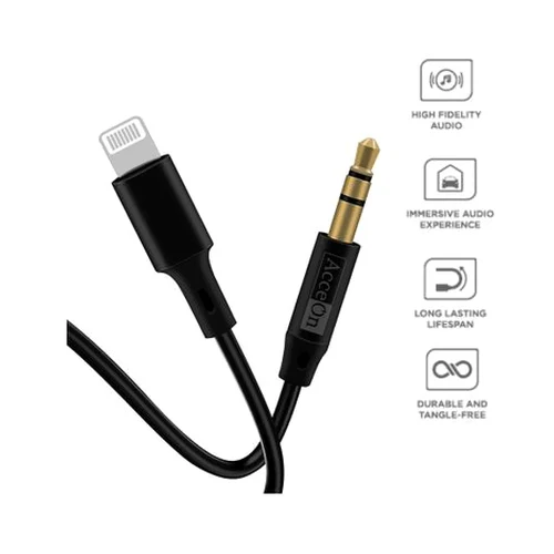 Acceon Lightning To Aux Cable Black - Image 3