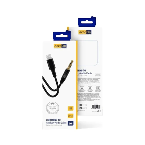 Acceon Lightning To Aux Cable Black - Image 5