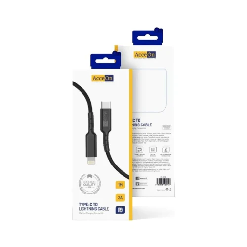 Acceon Type C To Lghtning Cable Black - Image 5
