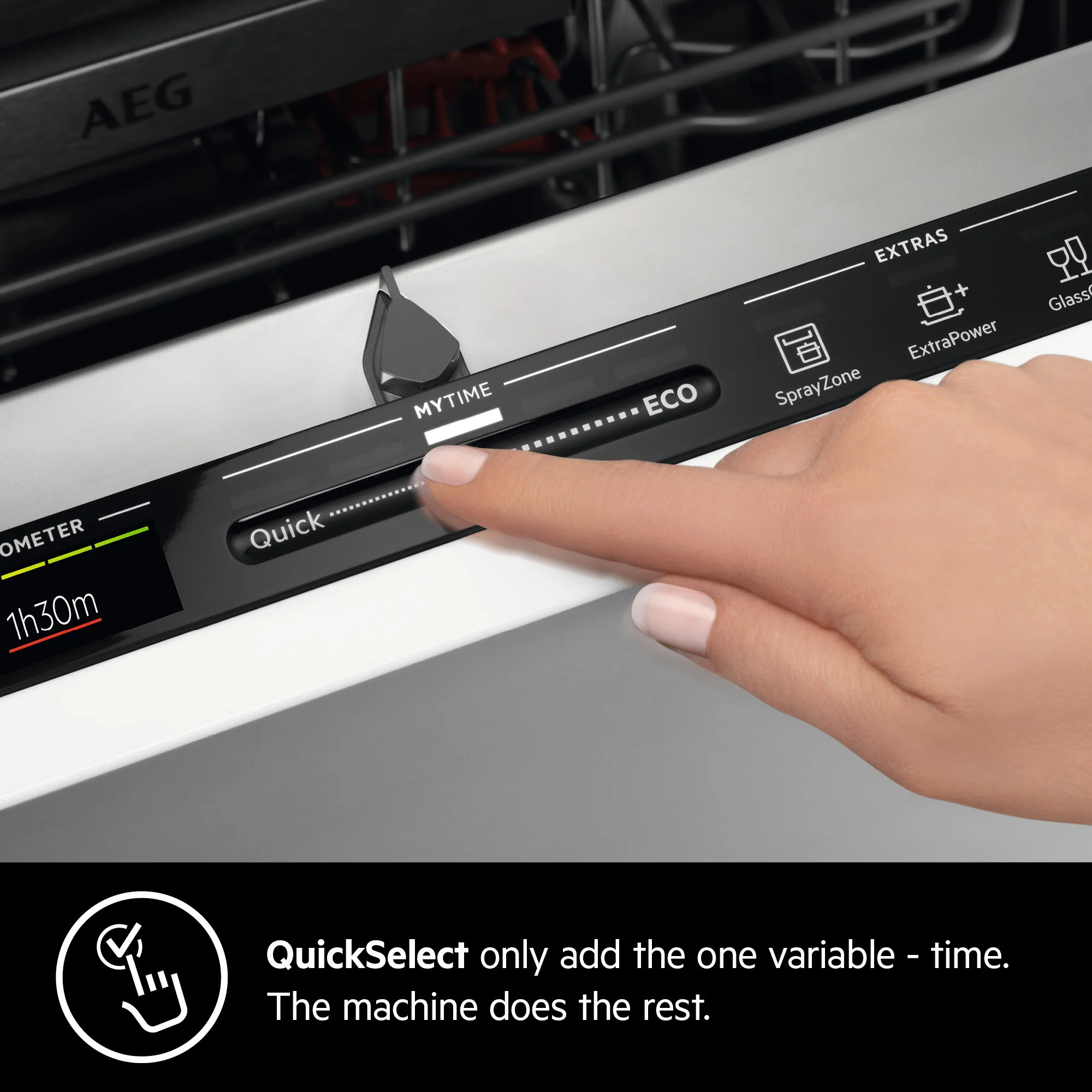 AEG Built-in Dishwasher Comfortlift, Satellite Clean, Energy saving, Maxiflex, Touch Controls, 14 Place settings, 7 programme, White, FSK83827P - Image 5