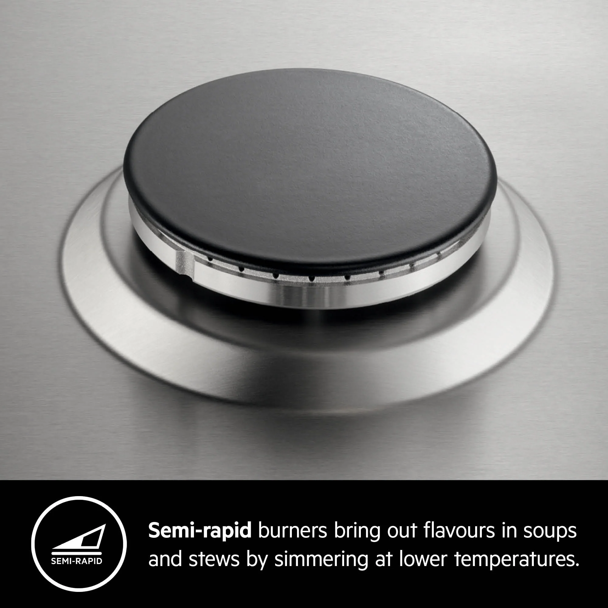 AEG Built-in Gas Hob 90cm, 5 Burner, Glass Finish, Touch Control, Black, HVB95450IB - Image 3