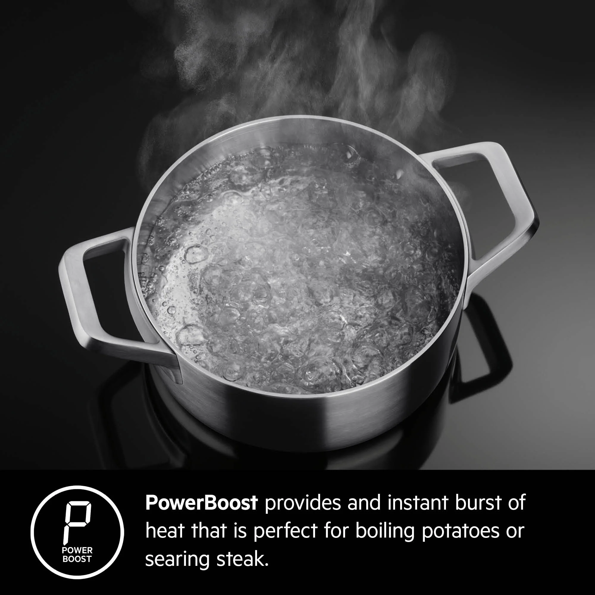 AEG Built-in Induction Hob 60cm, Maxi Sense Hob2Hood, 2 Cooking Zones, Induction, Pot detection, Black, IKE64441XB - Image 3