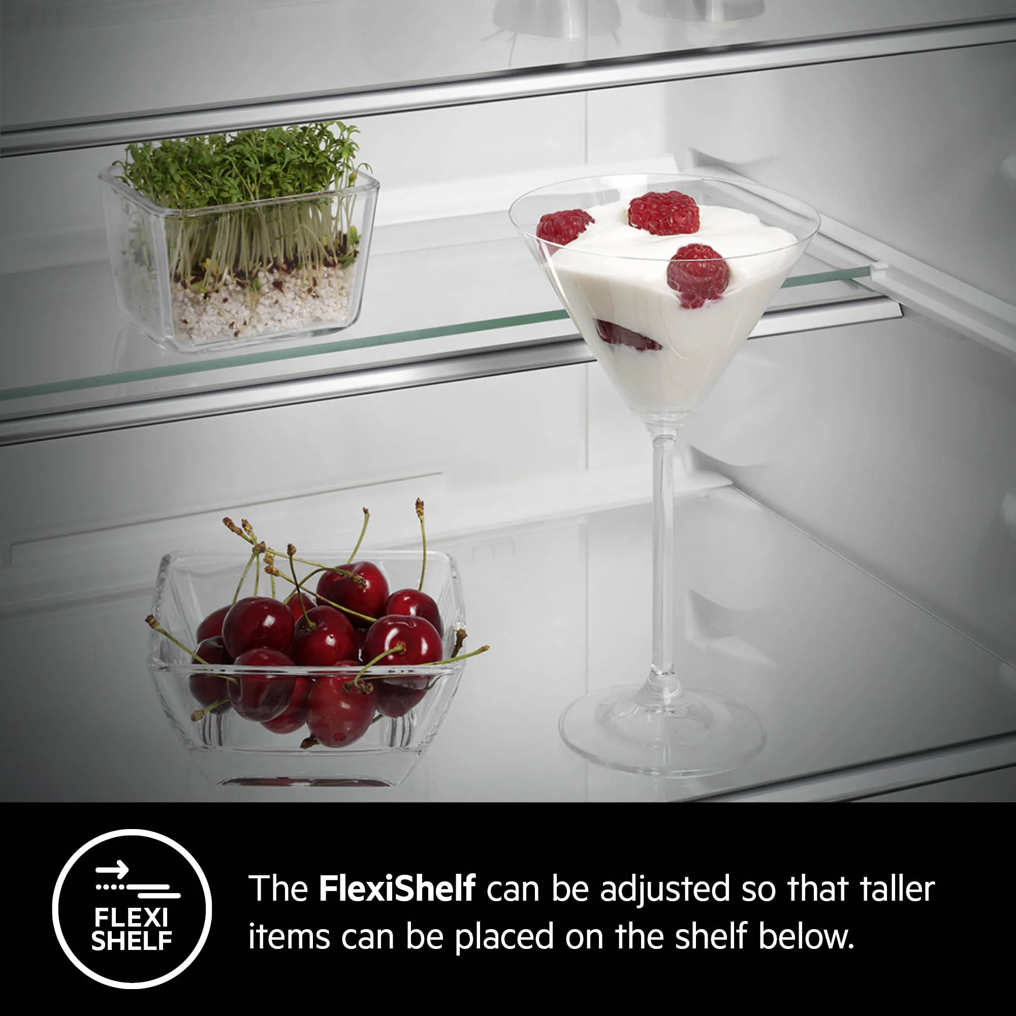 AEG Built-in Refrigerator 240 Litre, No-Frost, inverter Compressor, Tempered glass, Digital Control, White, SCE81816TC - Image 5