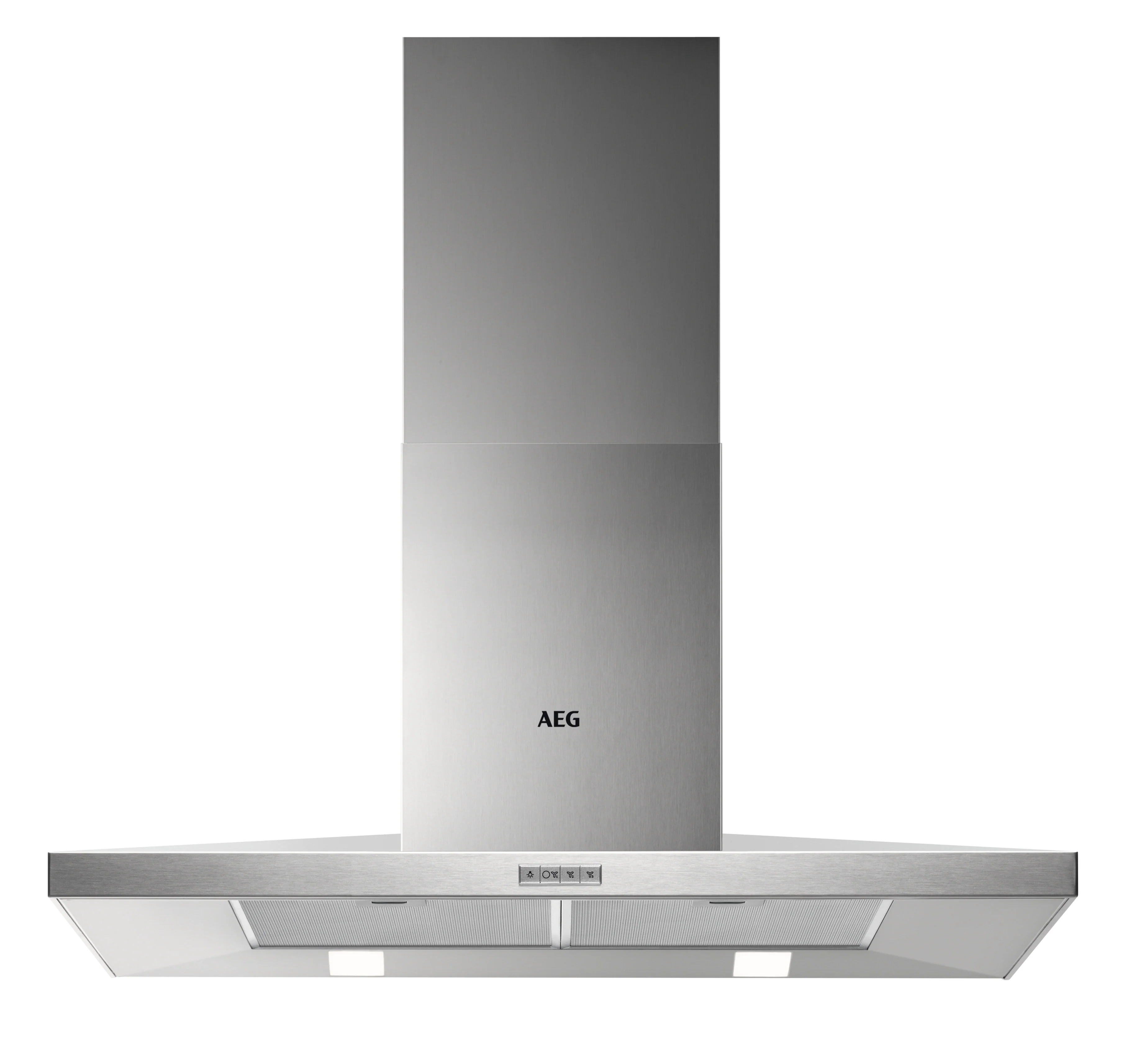 AEG Built-in Traditional Chimney Hood 90cm, Breeze Function, LED lighting, Washable filters, Silver, DKB4950M