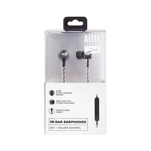 Altec Lansing Metal Wired In-Ear Earphones Black - Image 4