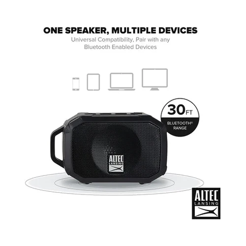 Altec Lansing Rugged Solo Bluetooth Speaker Black - Image 6