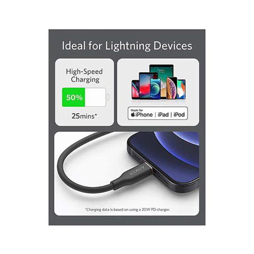 Anker PowerLine III Flow USB-C with Lightning Connector Black - Image 6