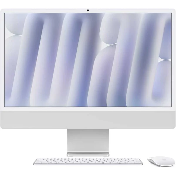 Apple iMac  24-inch (2024), M4 chip with 10-core CPU, 16GB RAM, 256GB SSD, 10-core GPU, 4.5K Retina Display, Eng-Arb Keyboard, UAE Version, Silver, MD3H4AB/A