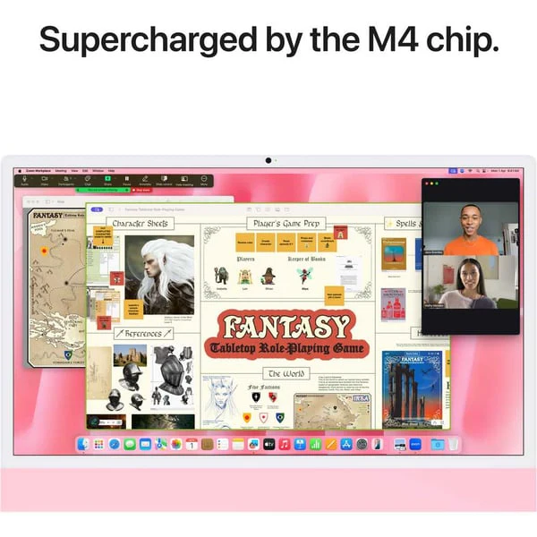 Apple iMac 24-inch (2024), M4 chip with 10-core CPU, 16GB RAM, 512GB SSD, 10-core GPU, 4.5K Retina Display, Eng-Arb Keyboard, UAE Version, Pink, MWV53AB/A - Image 5
