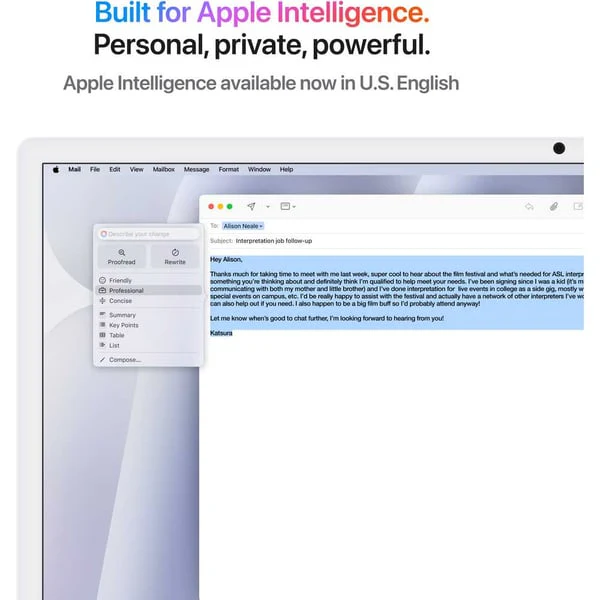 Apple iMac 24-inch (2024), M4 chip with 10-core CPU, 16GB RAM, 512GB SSD, 10-core GPU, 4.5K Retina Display, English Keyboard, UAE Version, Silver, MWUV3ZS/A - Image 4
