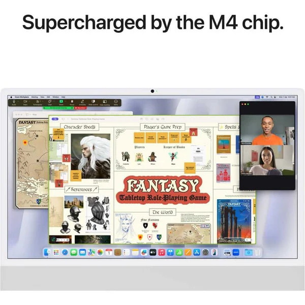 Apple iMac 24-inch (2024), M4 chip with 8-core CPU, 16GB RAM, 256GB SSD, 8-core GPU, 4.5K Retina Display, English Keyboard, UAE Version, Silver, MWUC3ZS/A - Image 5