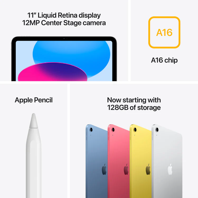 Apple iPad 11th Generation A16 Chip, 128GB Storage, Wi-Fi, 11-inch display, Blue, UAE Version - Image 7