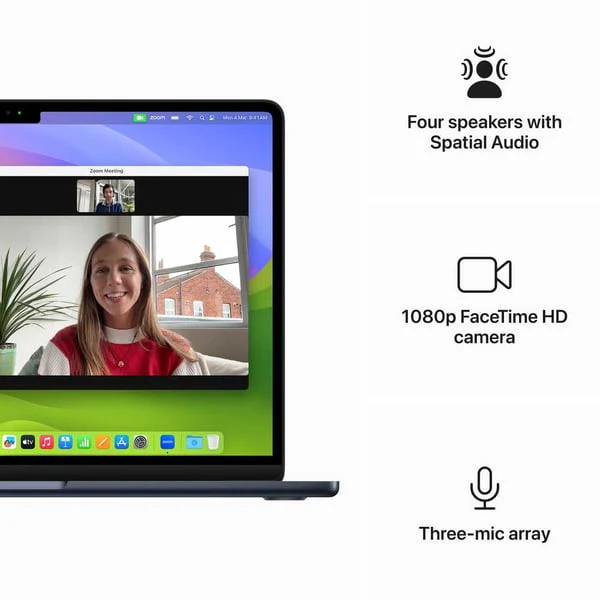 Apple Macbook Air 13-inch (2024), M2 chip with 8-core CPU, 16GB RAM, 256GB SSD, 8-core GPU, 13.6-inch Liquid Retina XDR display, Arb-Eng Keyboard, UAE Version, Midnight, MC7X4AB/A - Image 6