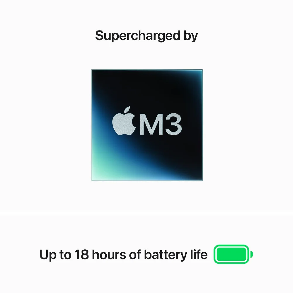 Apple MacBook Air 13-Inch M3 chip with 8 core CPU and 10 core GPU 8GB/512GB SSD Midnight - Image 4