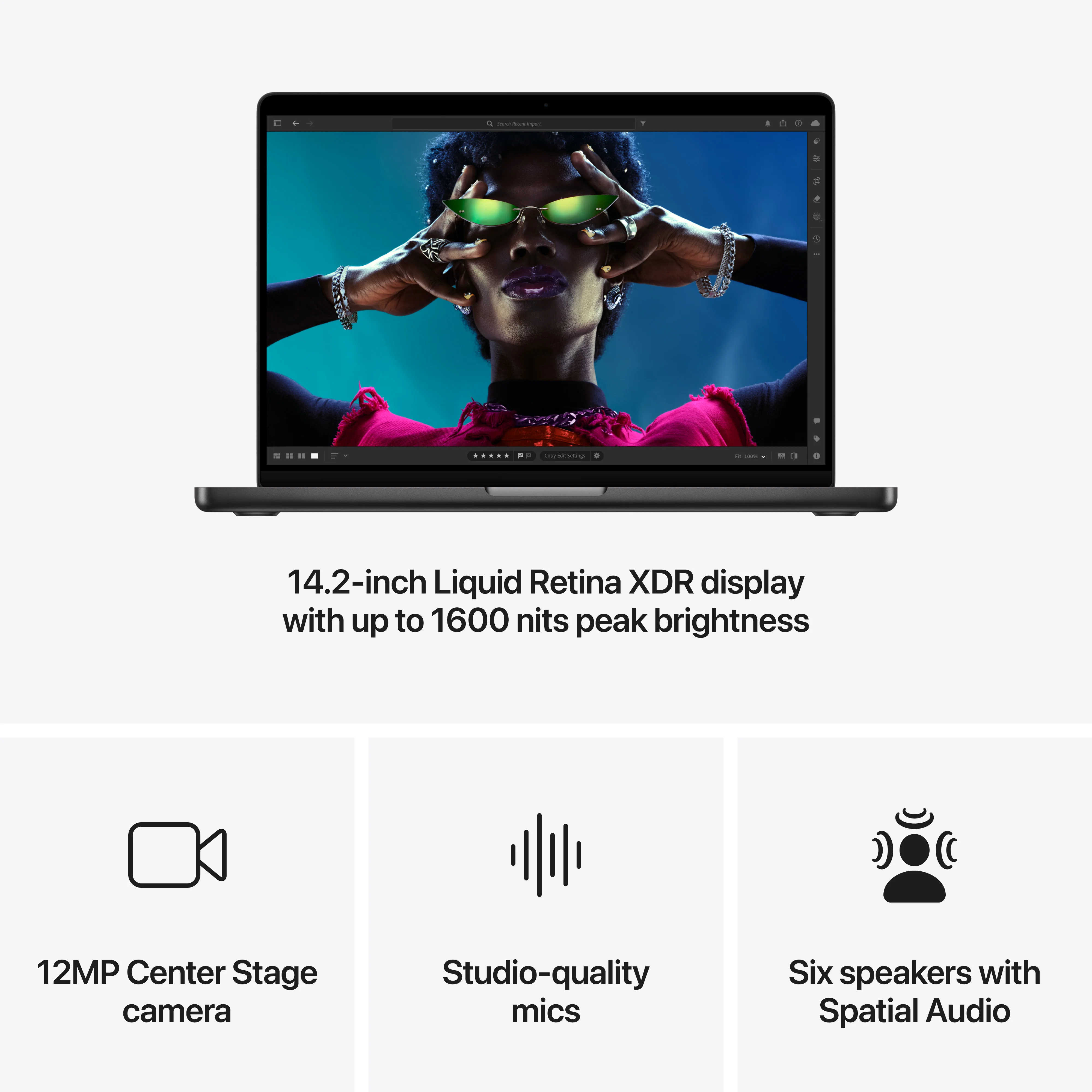 Apple Macbook Pro 14-inch (2024), M4 Max chip with 14-core CPU, 36GB RAM, 1TB SSD, 32-core GPU, 14.2-inch Liquid Retina XDR display, Arb-Eng Keyboard, UAE Version, Space Black, MX2K3AB/A - Image 6