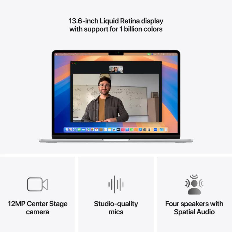 Apple MacBook Air 13, 13.6-inch display, M4, 16GB RAM, 256GB Storage, English-Arabic Keyboard, Silver (2025) - Image 5