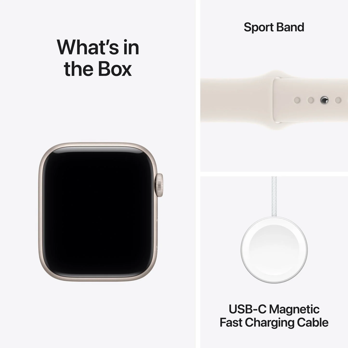 Apple Watch SE 3 GPS 40mm, Starlight Aluminium Case with Starlight Sport Band, S/M - Image 8