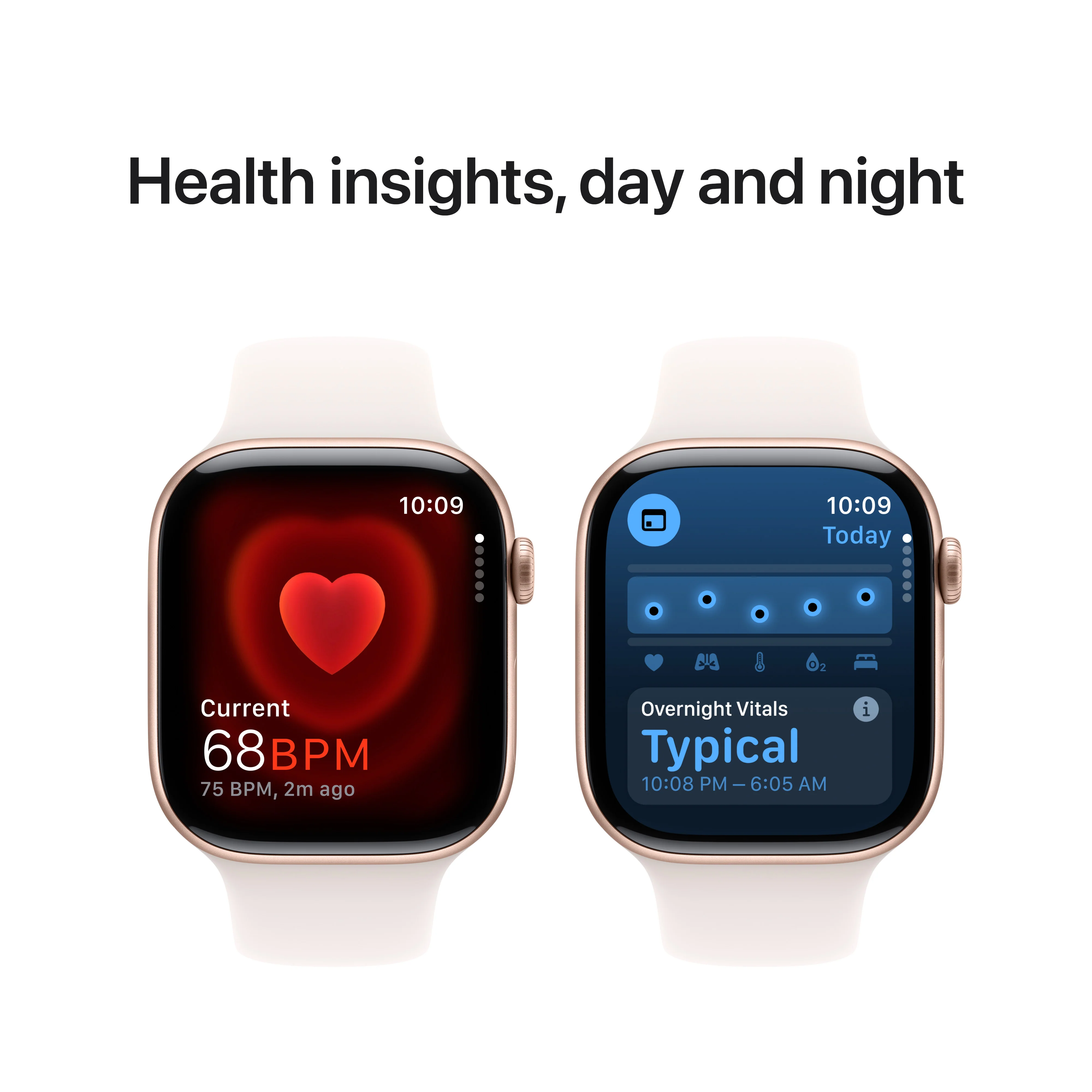 Apple Watch Series 10 GPS 42mm Rose Gold Aluminium Case with Light Blush Sport Band - M/L, MWWJ3QA/A - Image 5