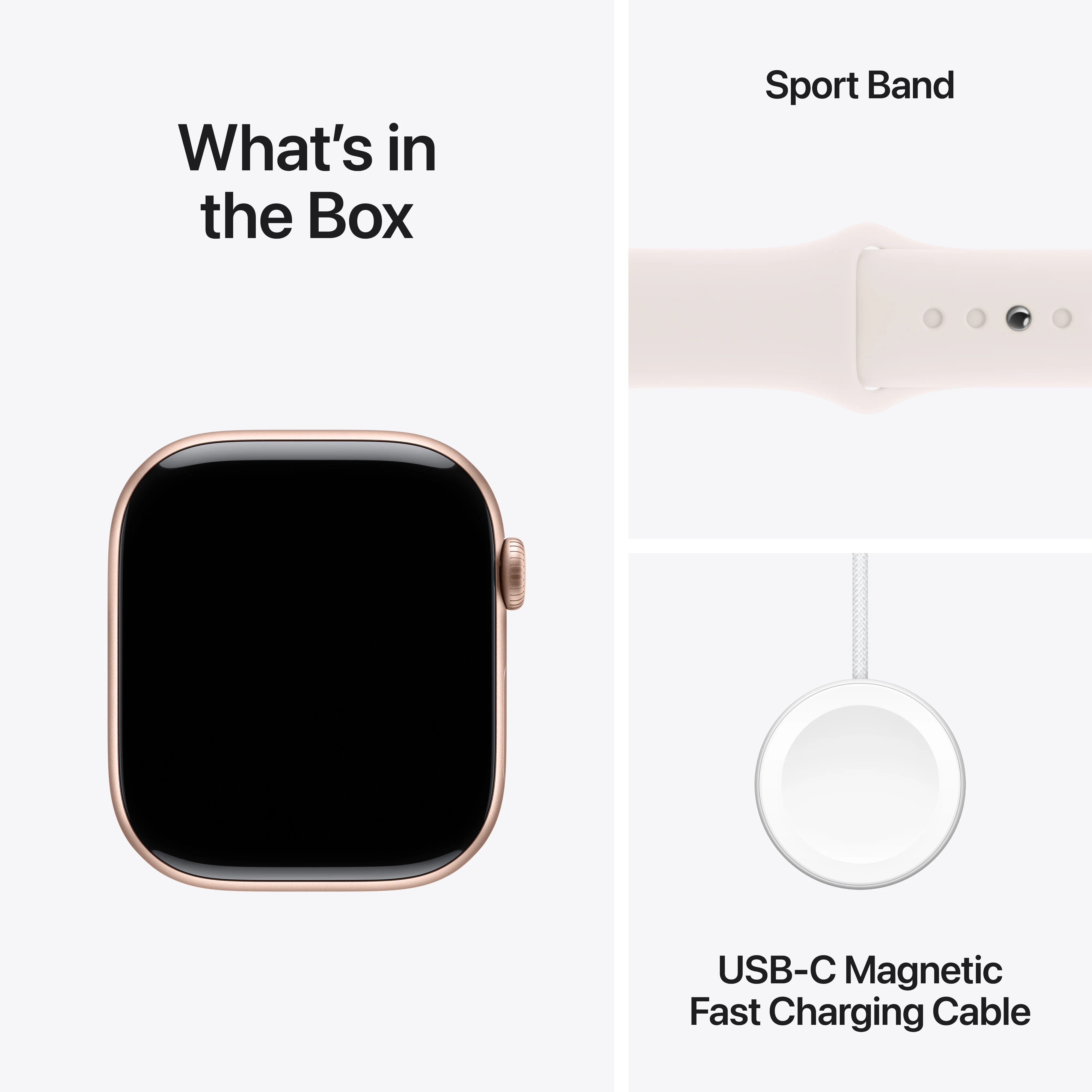 Apple Watch Series 10 GPS 42mm Rose Gold Aluminium Case with Light Blush Sport Band - M/L, MWWJ3QA/A - Image 9