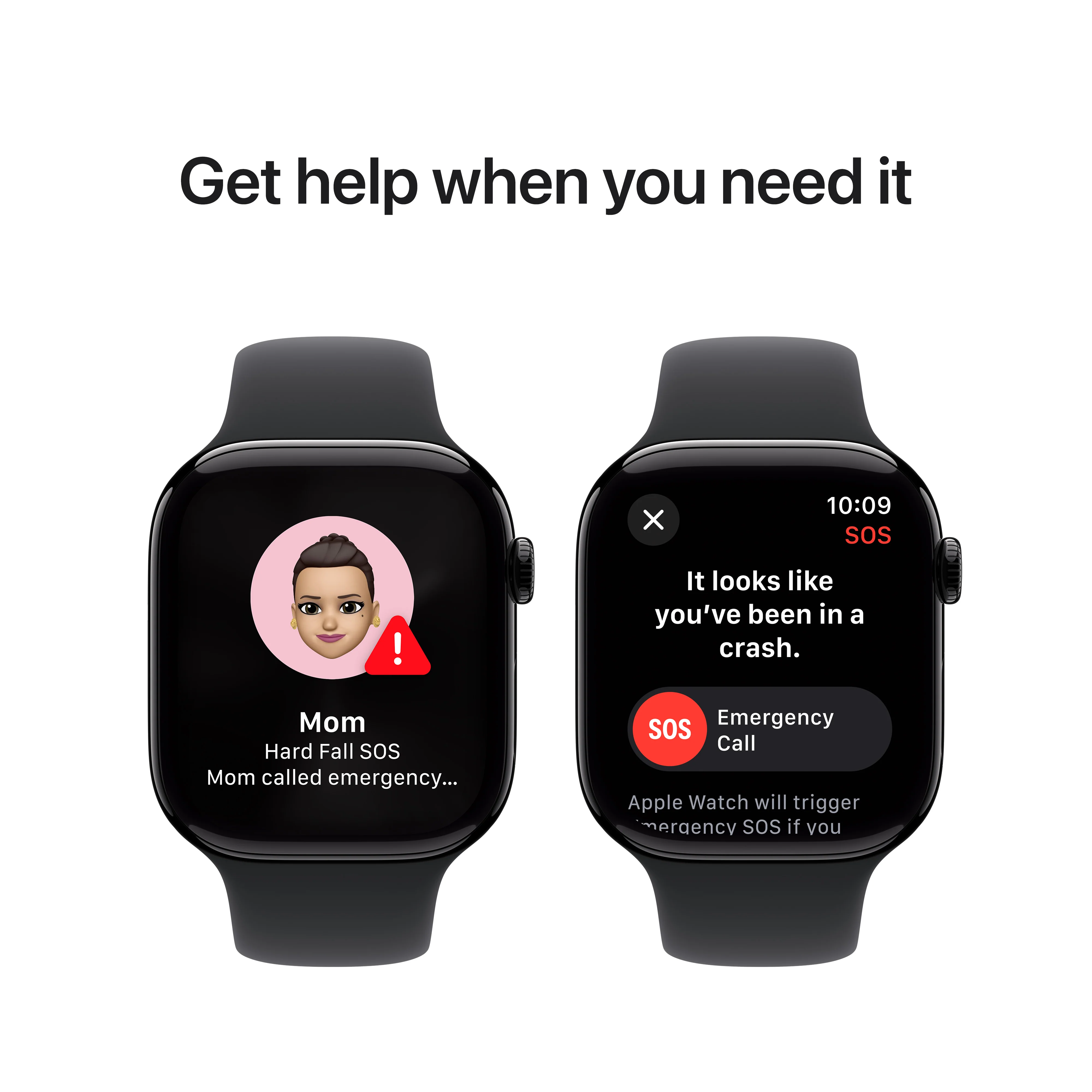 Apple Watch Series 10 GPS + Cellular 42mm Jet Black Aluminium Case with Black Sport Band - S/M, MWX63QA/A - Image 6
