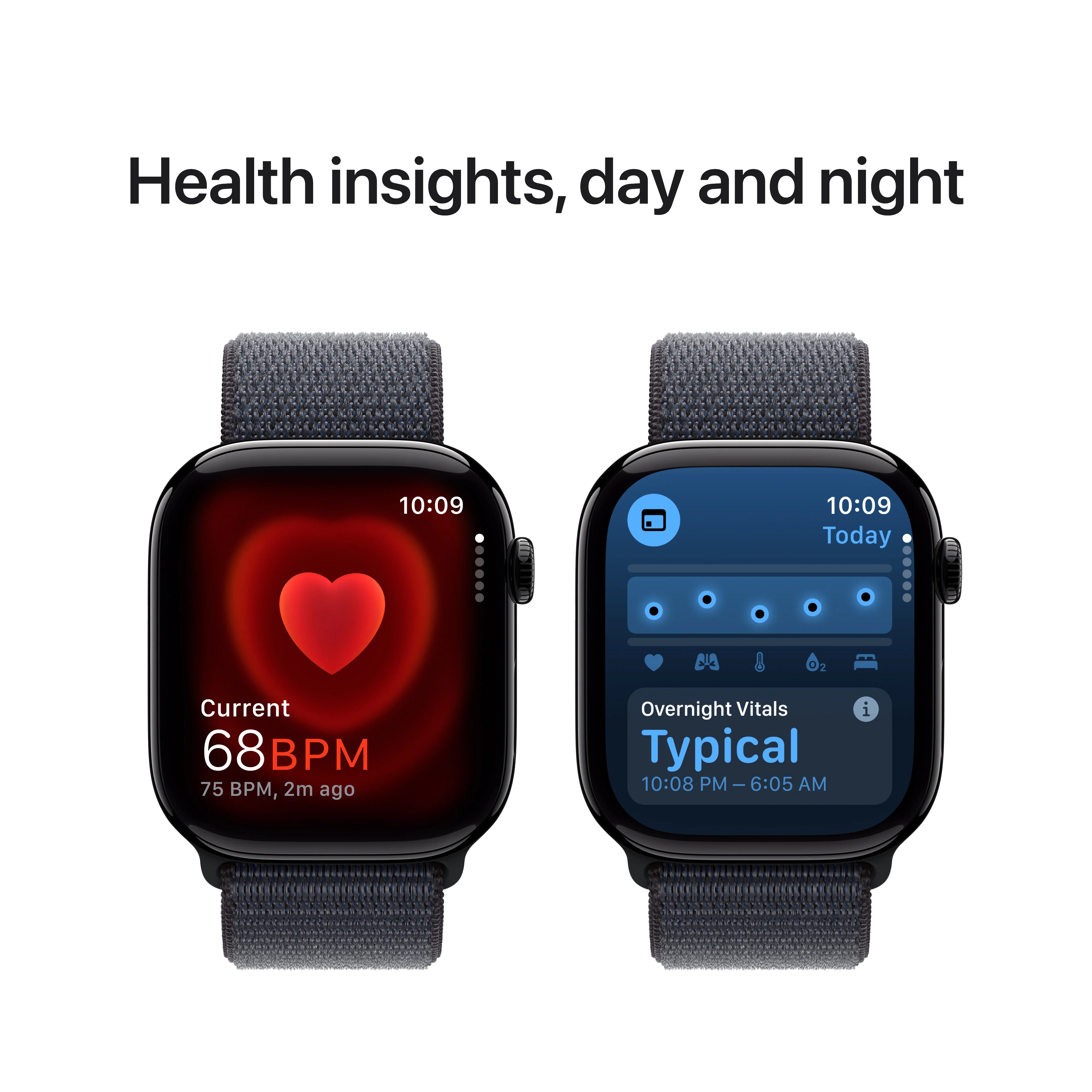 Apple Watch Series 10 GPS + Cellular 42mm Jet Black Aluminium Case with Ink Sport Loop, MWX83QA/A - Image 5