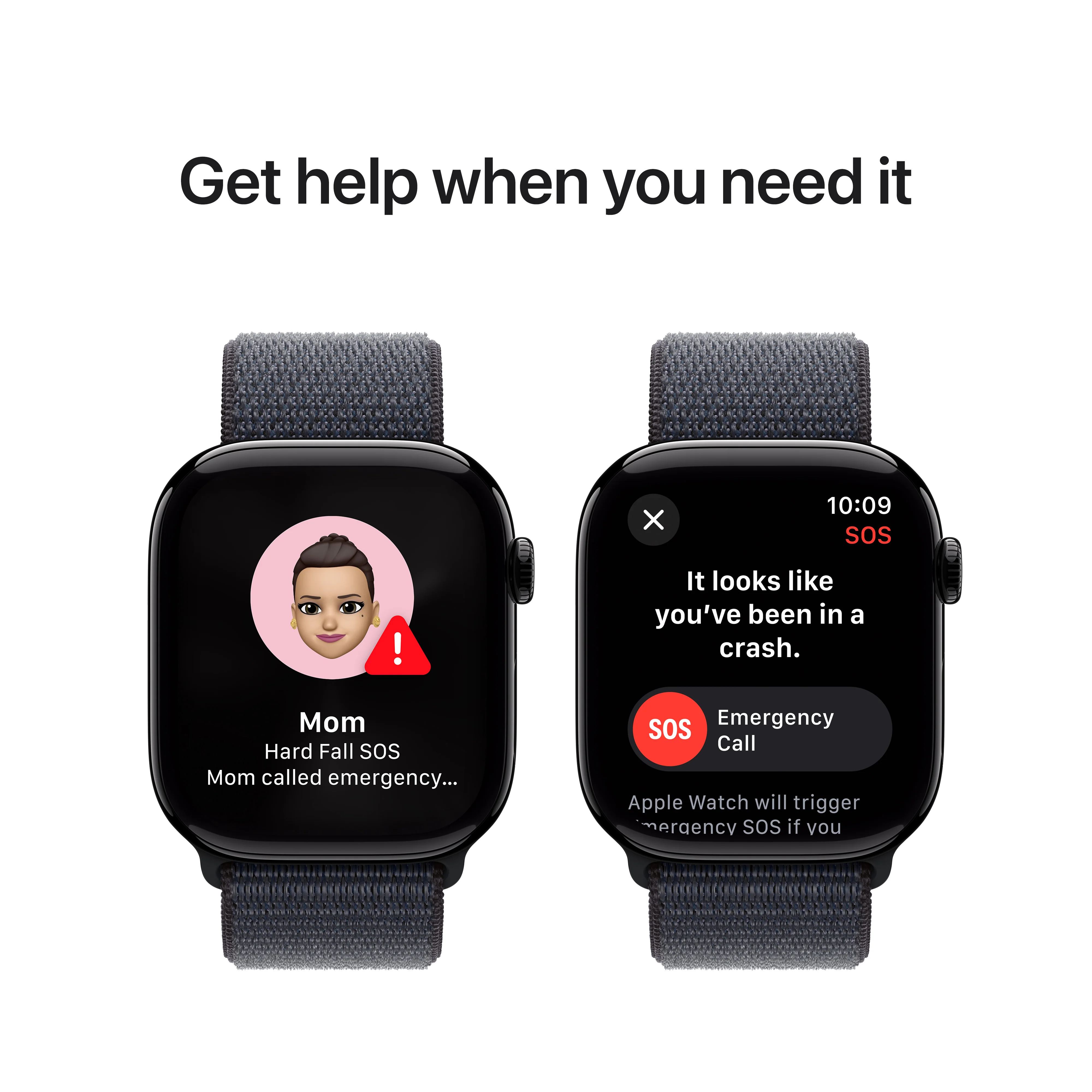 Apple Watch Series 10 GPS + Cellular 42mm Jet Black Aluminium Case with Ink Sport Loop, MWX83QA/A - Image 6