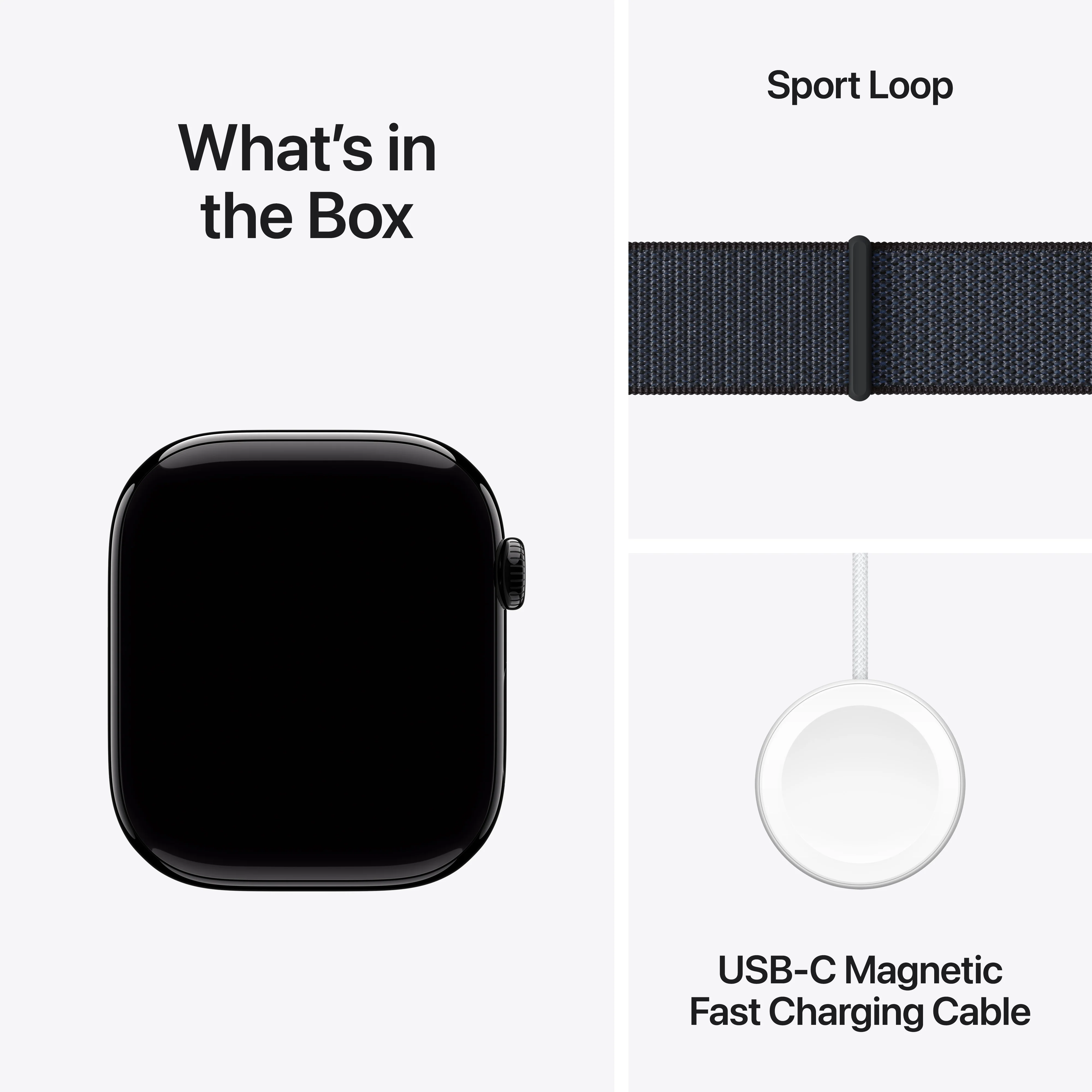 Apple Watch Series 10 GPS + Cellular 42mm Jet Black Aluminium Case with Ink Sport Loop, MWX83QA/A - Image 9