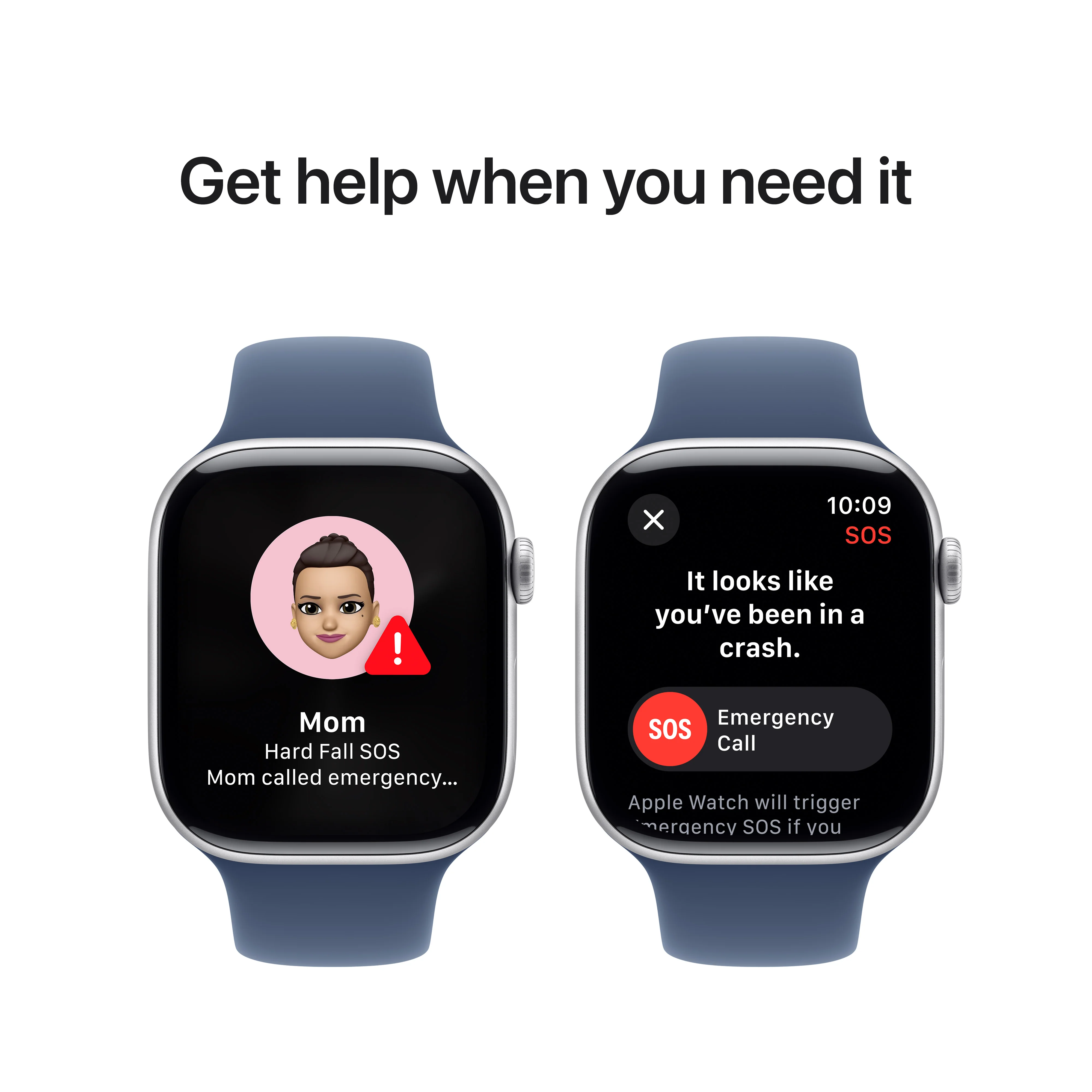 Apple Watch Series 10 GPS + Cellular 42mm Silver Aluminium Case with Denim Sport Band - M/L, MWX43QA/A - Image 6