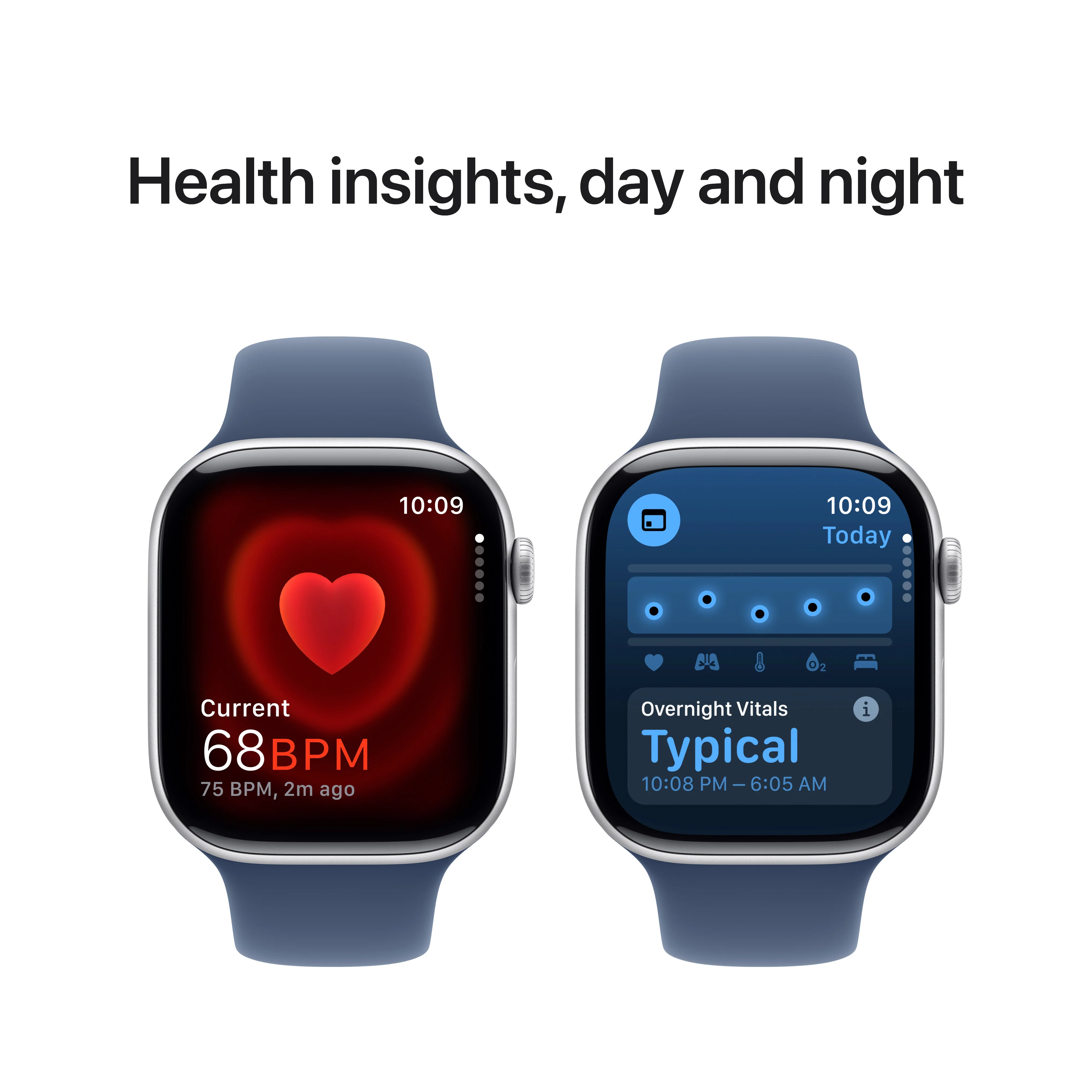 Apple Watch Series 10 GPS + Cellular 42mm Silver Aluminium Case with Denim Sport Band - S/M, MWX33QA/A - Image 5