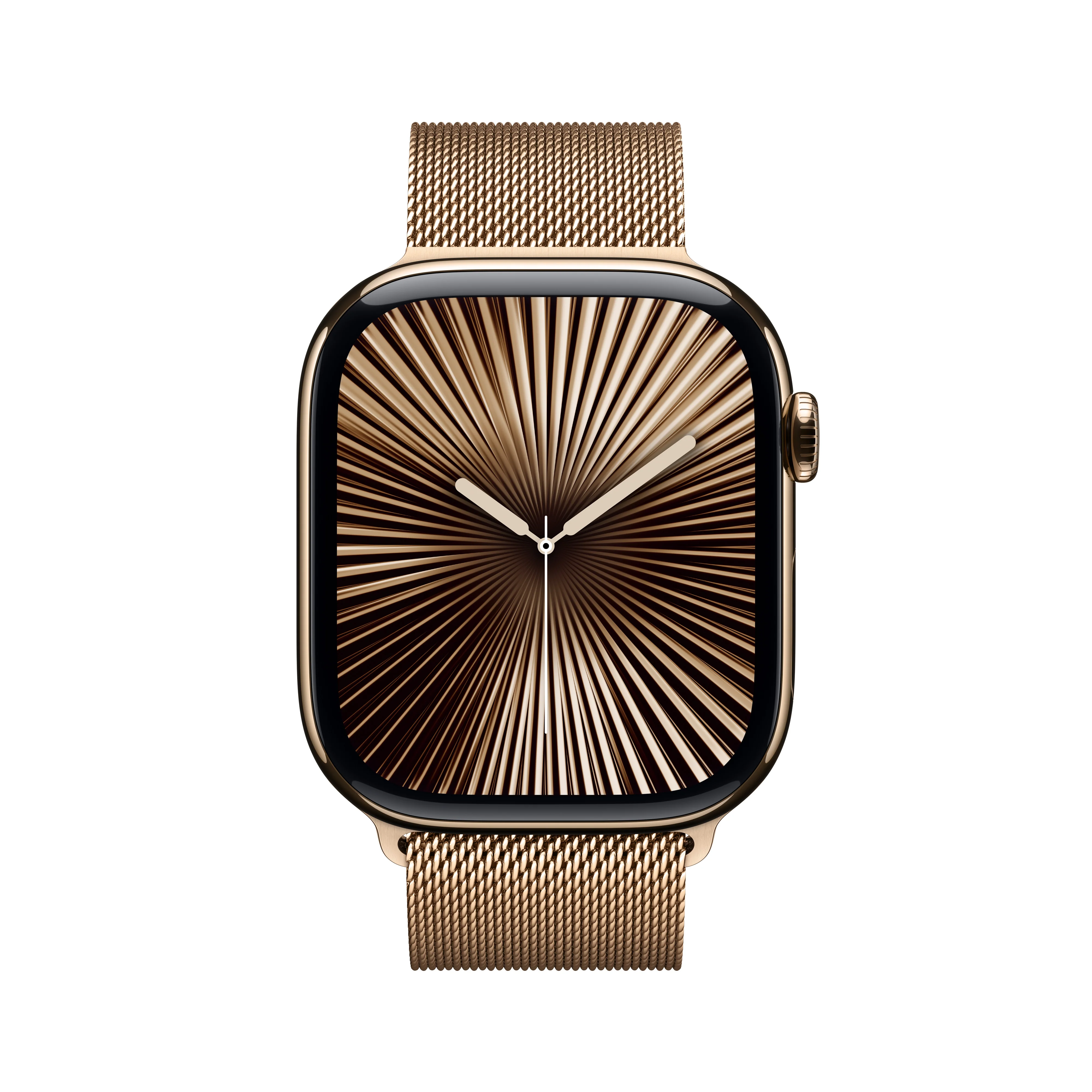 Apple Watch Series 10 GPS + Cellular 46mm Gold Titanium Case with Gold Milanese Loop - M/L, MX003QA/A - Image 2