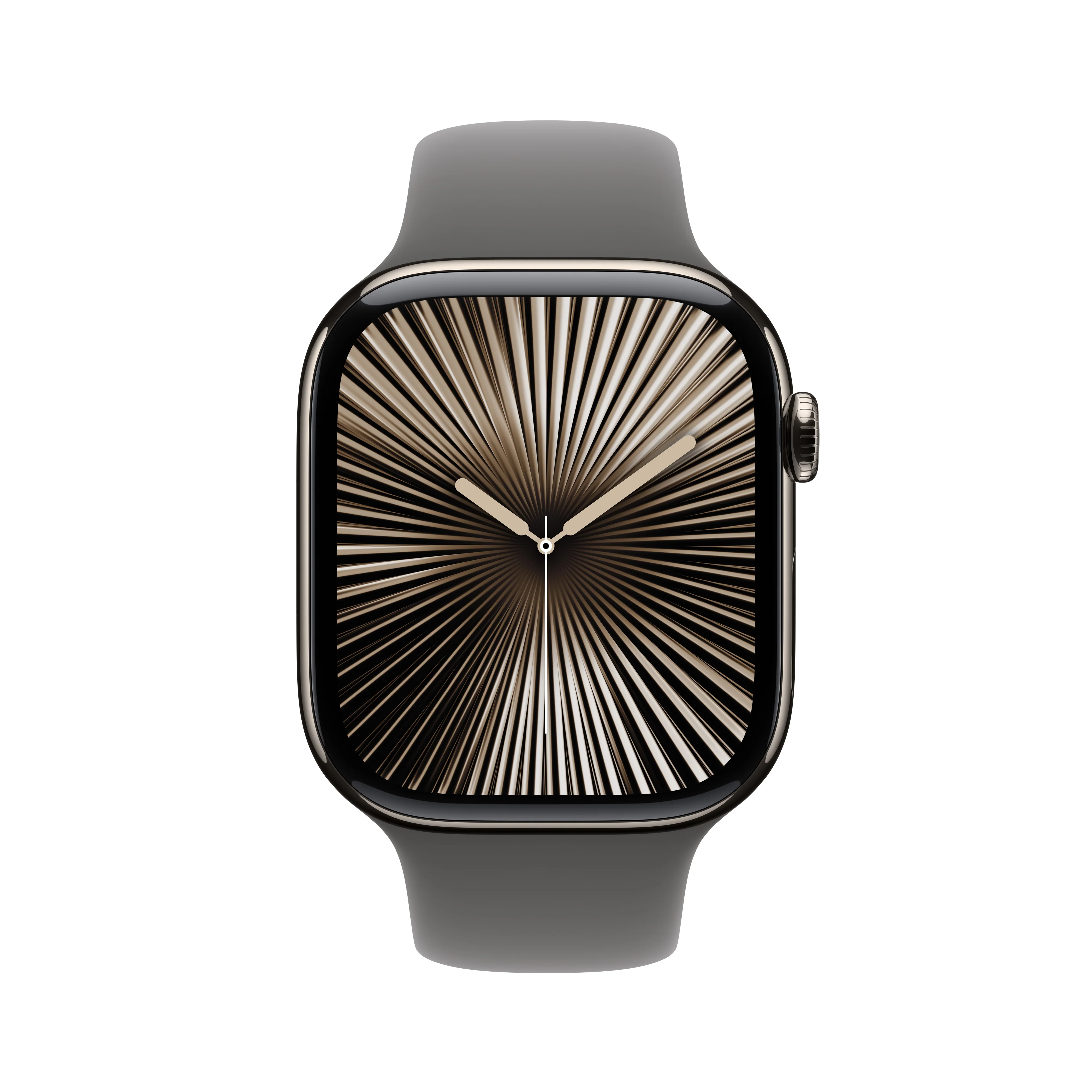Apple Watch Series 10 GPS + Cellular 46mm Natural Titanium Case with Stone Grey Sport Band - M/L, MWYA3QA/A - Image 2