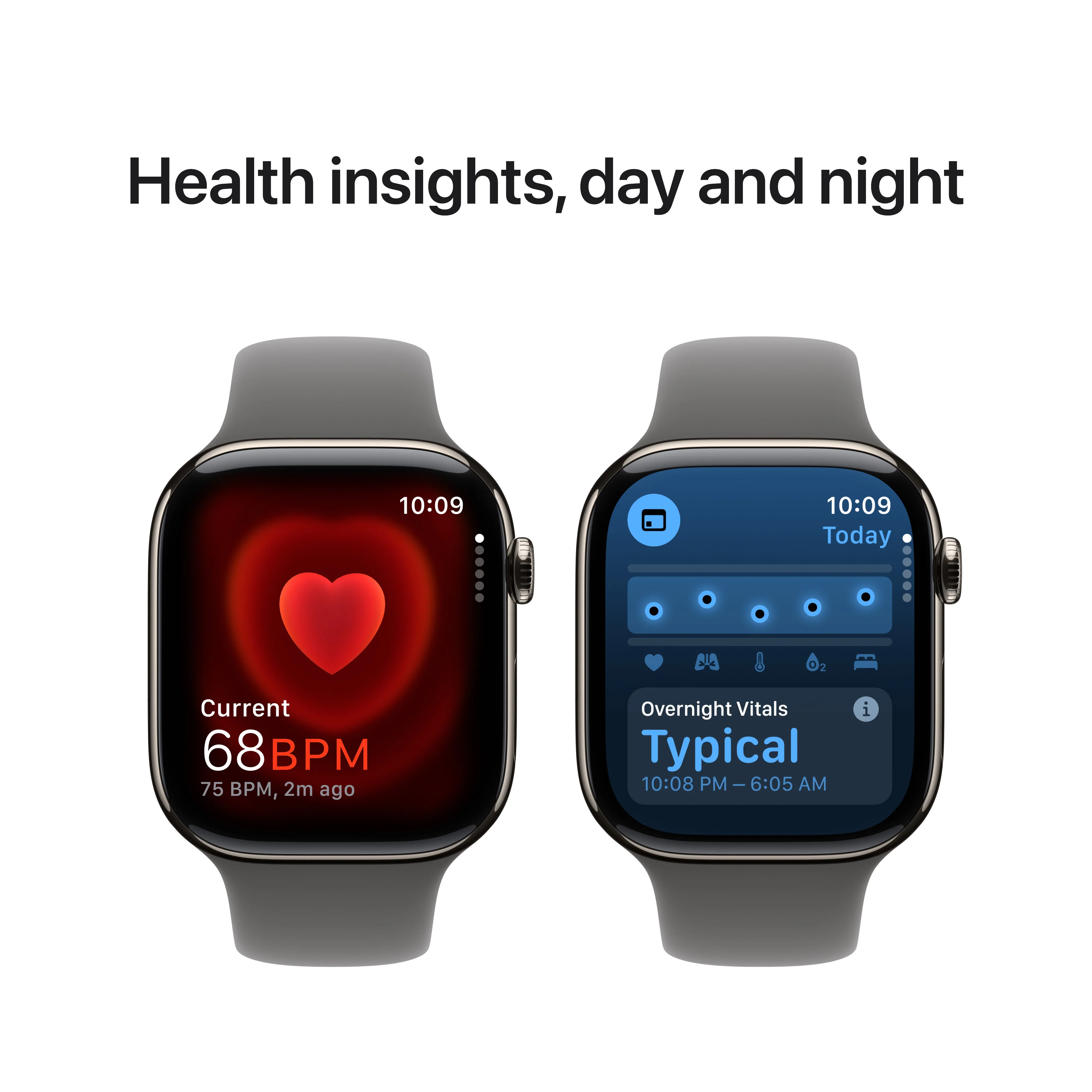 Apple Watch Series 10 GPS + Cellular 46mm Natural Titanium Case with Stone Grey Sport Band - S/M, MWY93QA/A - Image 5