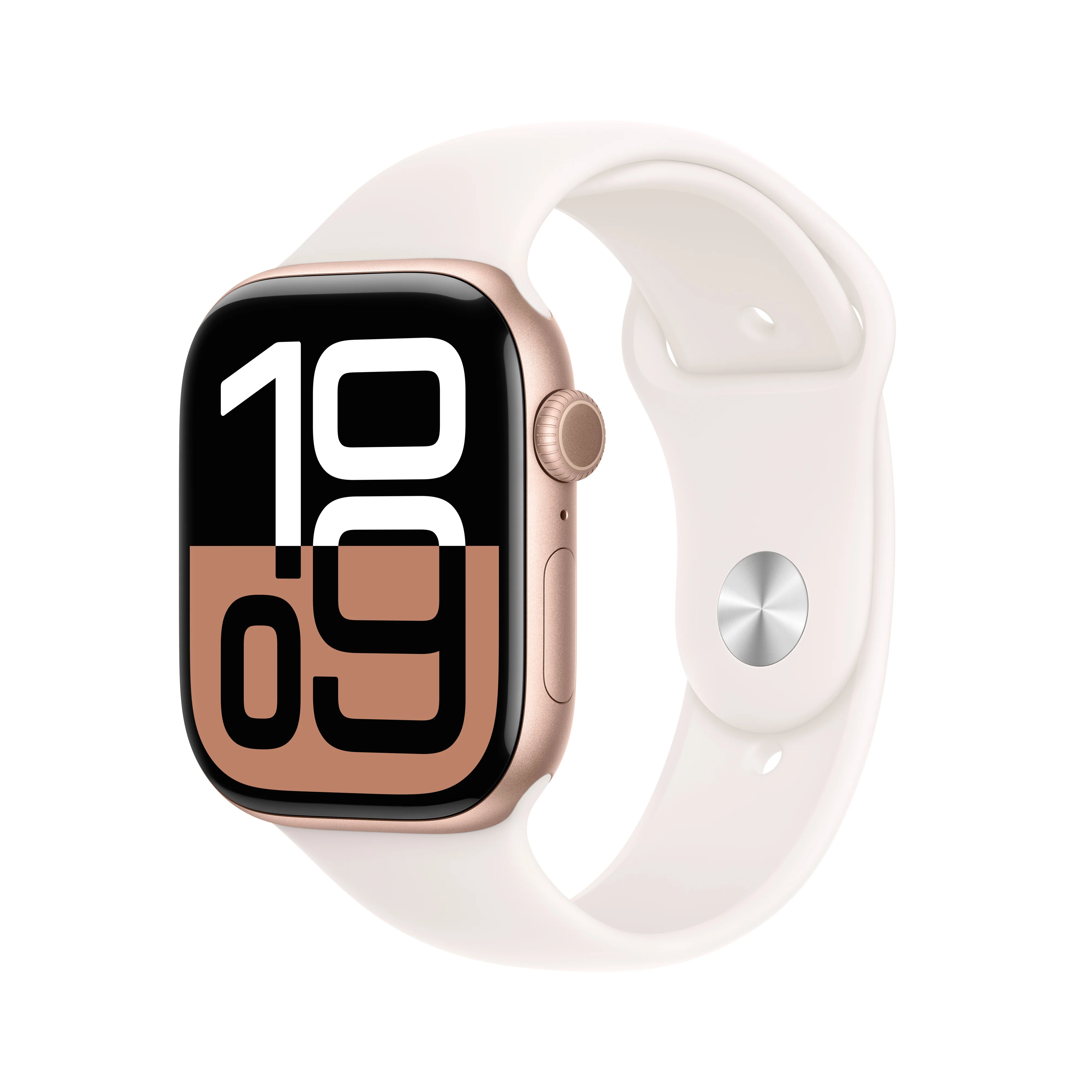 Apple Watch Series 10 GPS + Cellular 46mm Rose Gold Aluminium Case with Light Blush Sport Band - S/M, MWY63QA/A