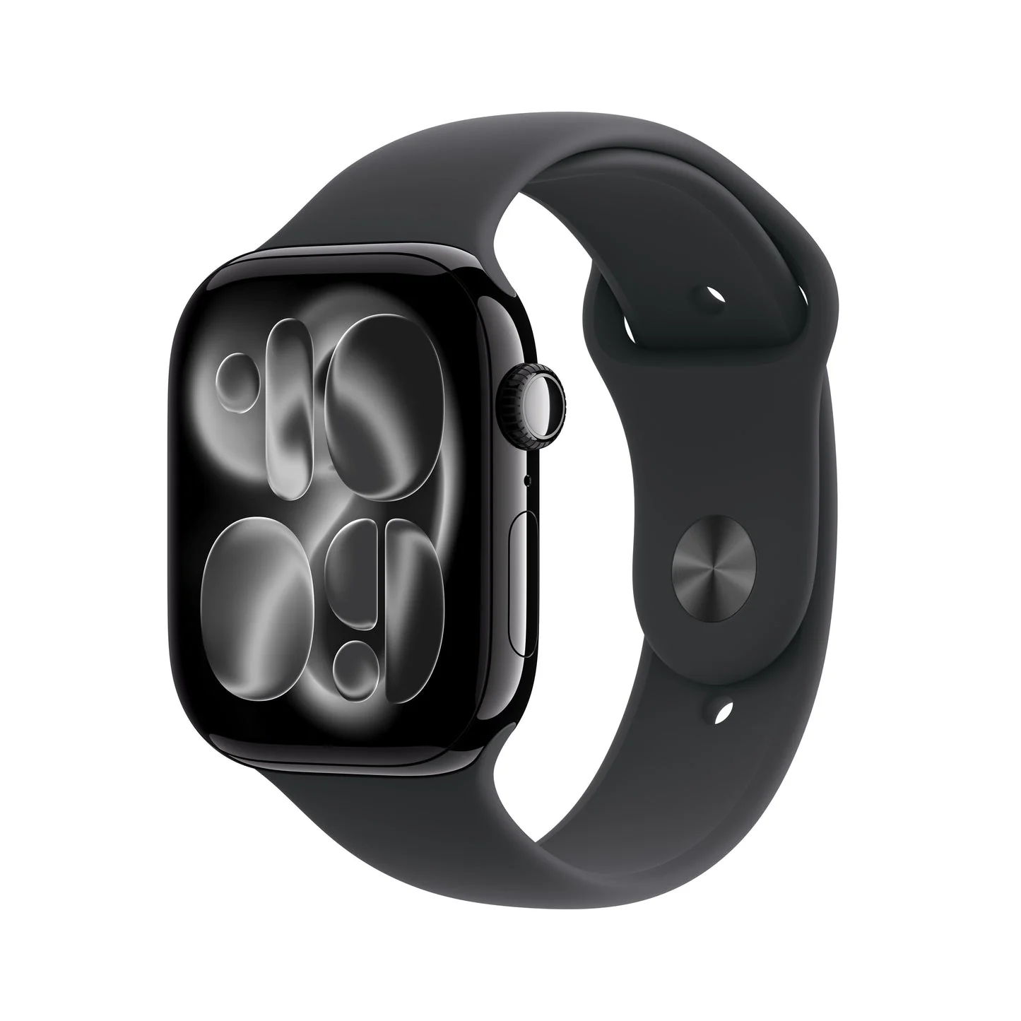 Apple Watch Series 11 GPS 46mm, Jet Black Aluminium Case with Black Sport Band, M/L