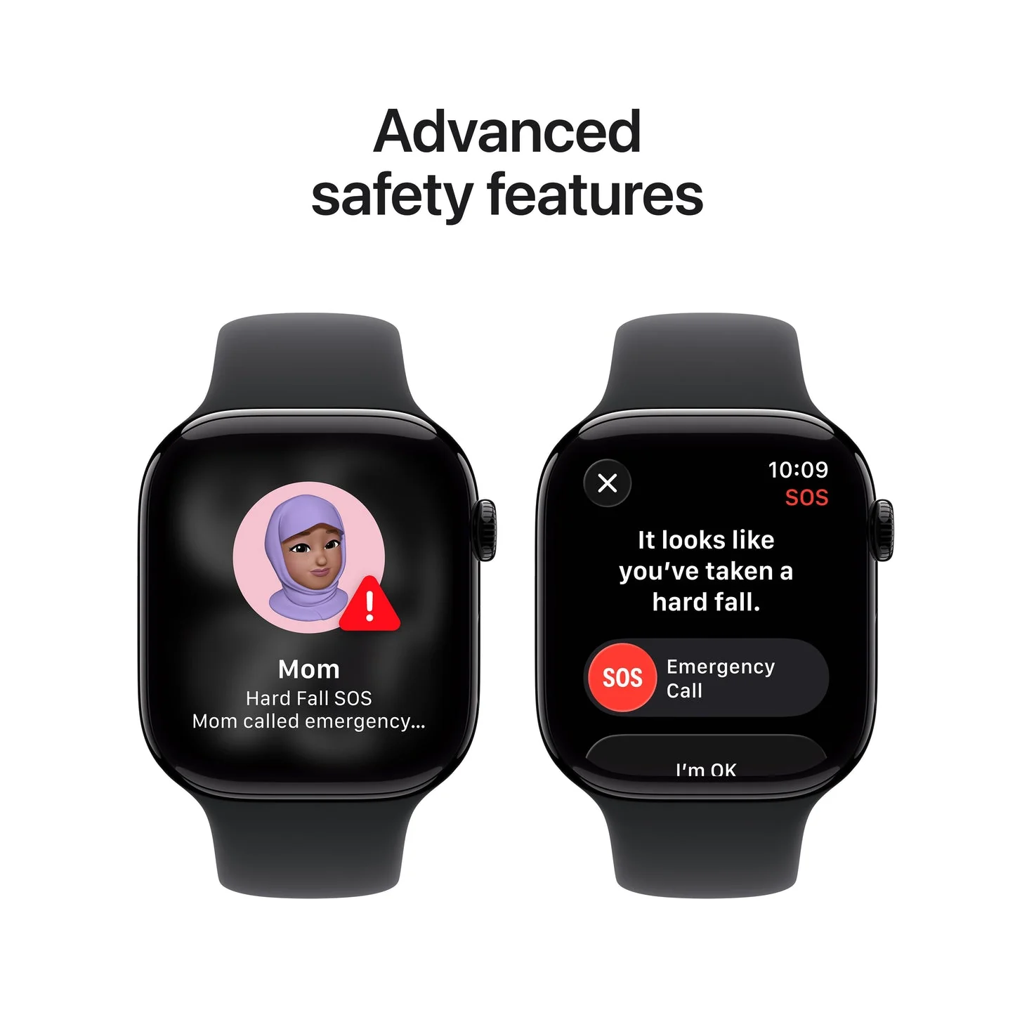 Apple Watch Series 11 GPS 46mm, Jet Black Aluminium Case with Black Sport Band, M/L - Image 6