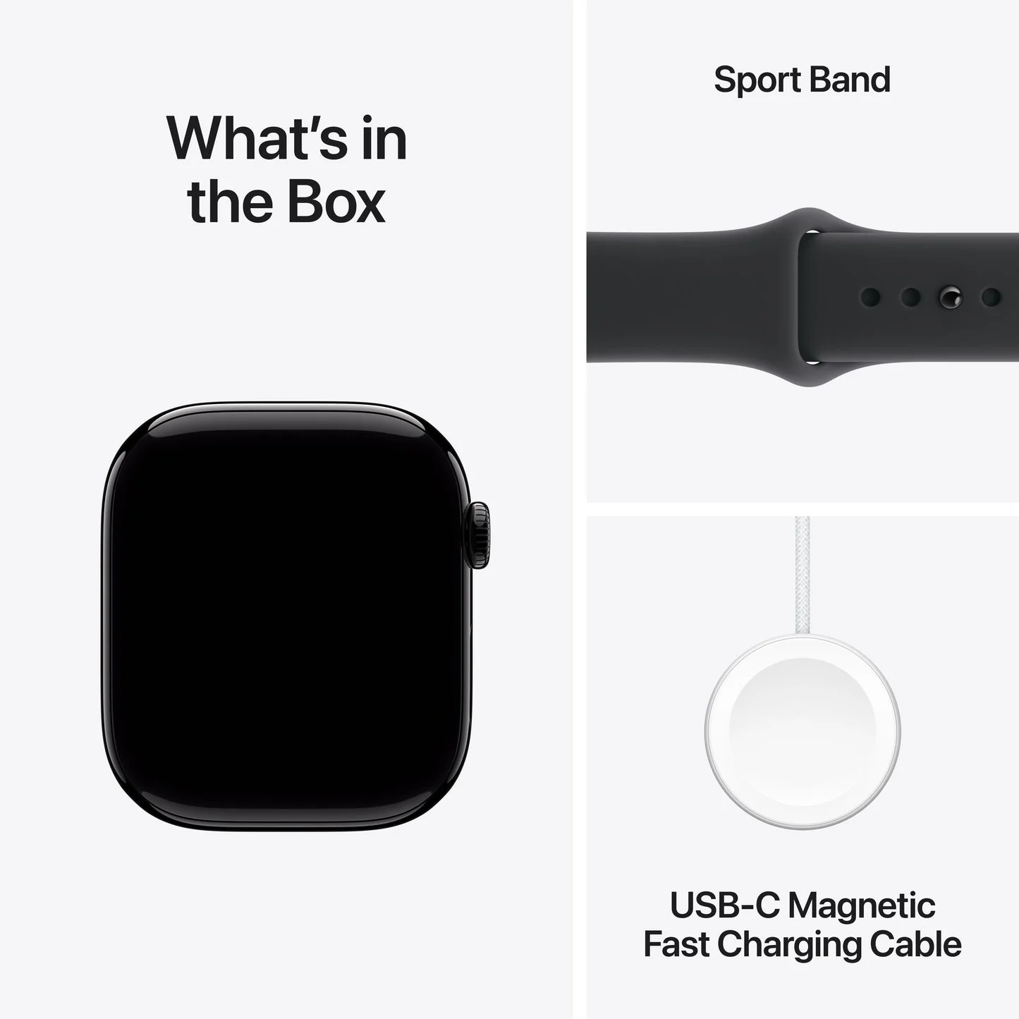 Apple Watch Series 11 GPS 46mm, Jet Black Aluminium Case with Black Sport Band, M/L - Image 8