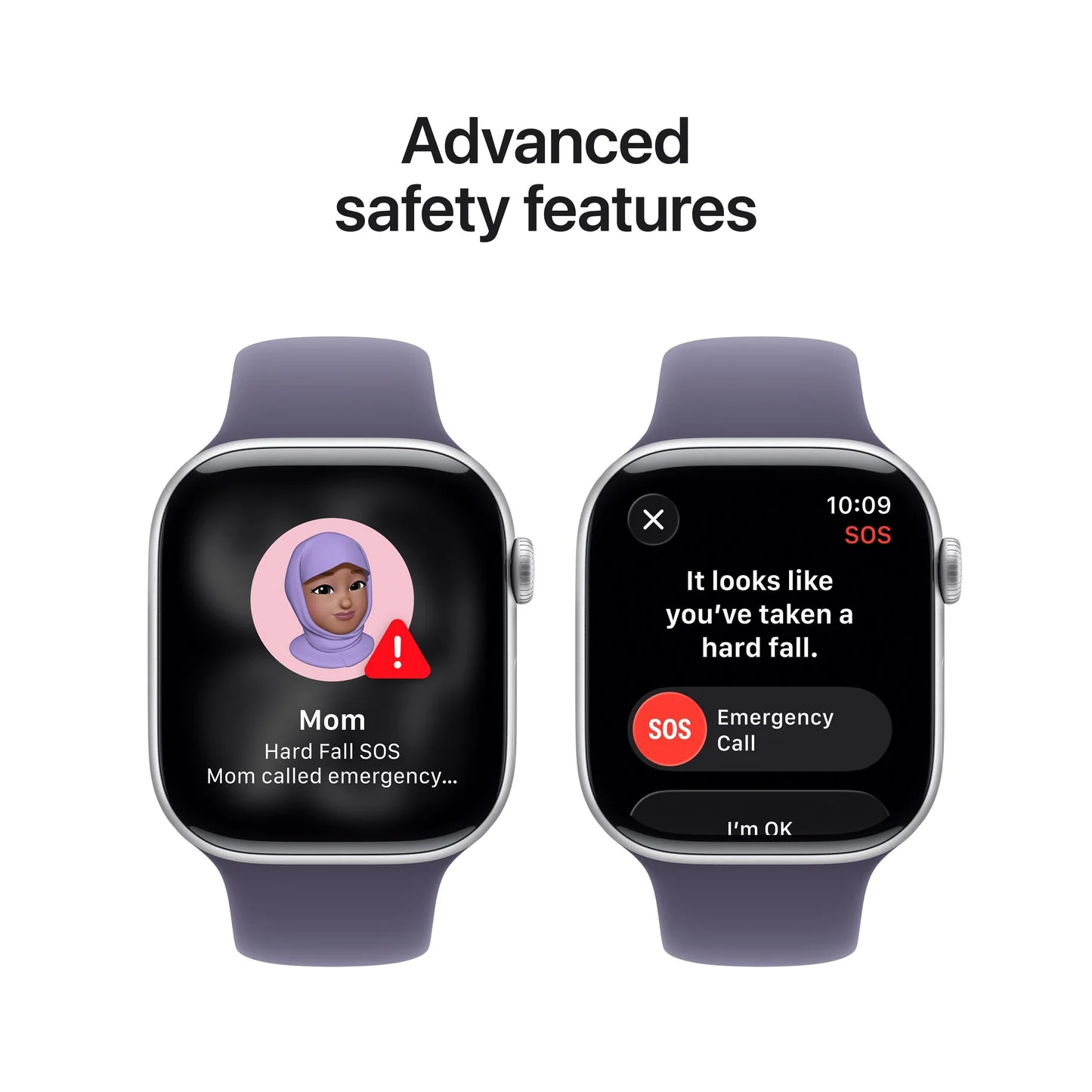 Apple Watch Series 11 GPS 46mm, Silver Aluminium Case with Purple Fog Sport Band, M/L - Image 6