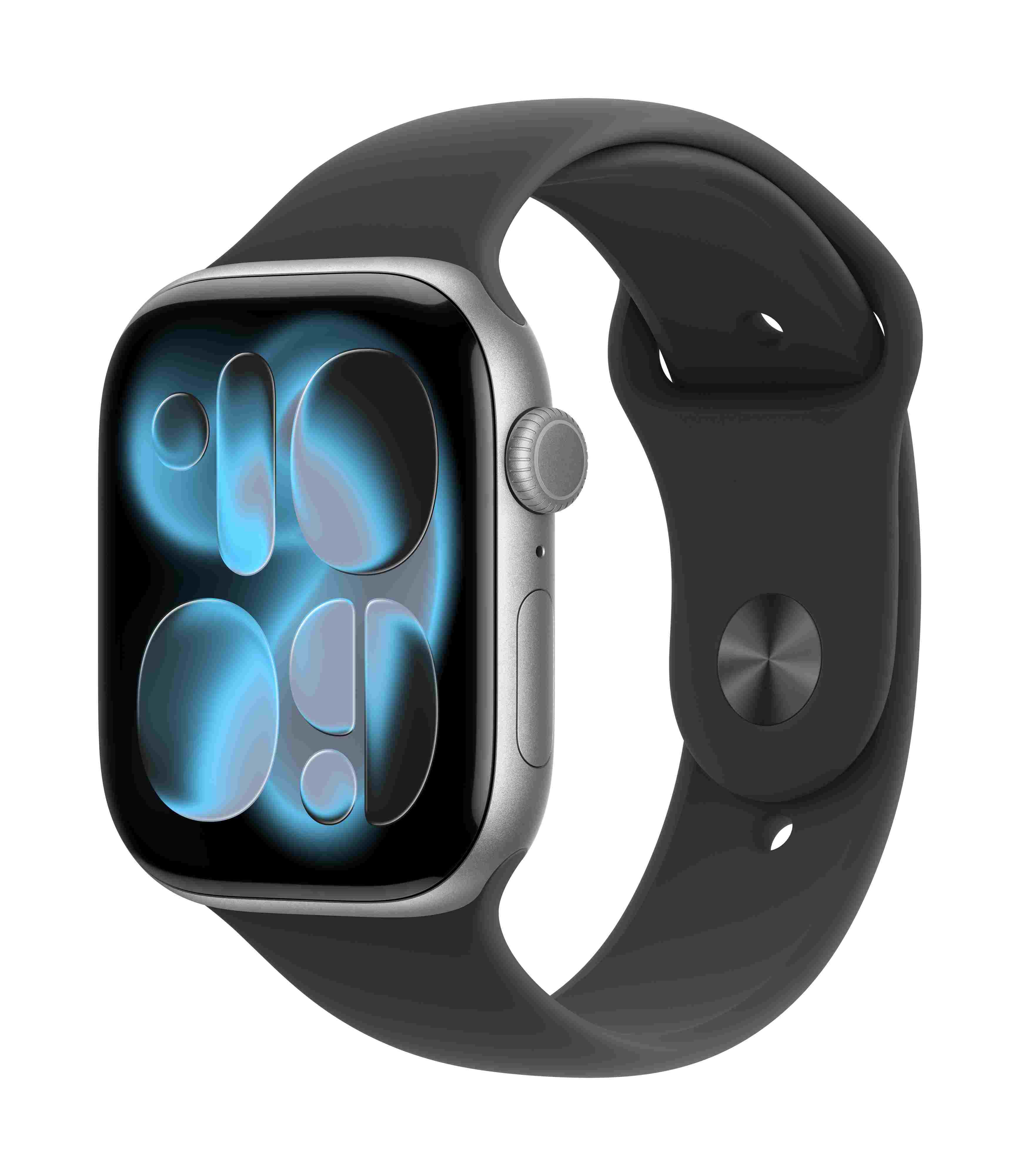 Apple Watch Series 11 GPS 46mm, Space Grey Aluminium Case with Black Sport Band, S/M