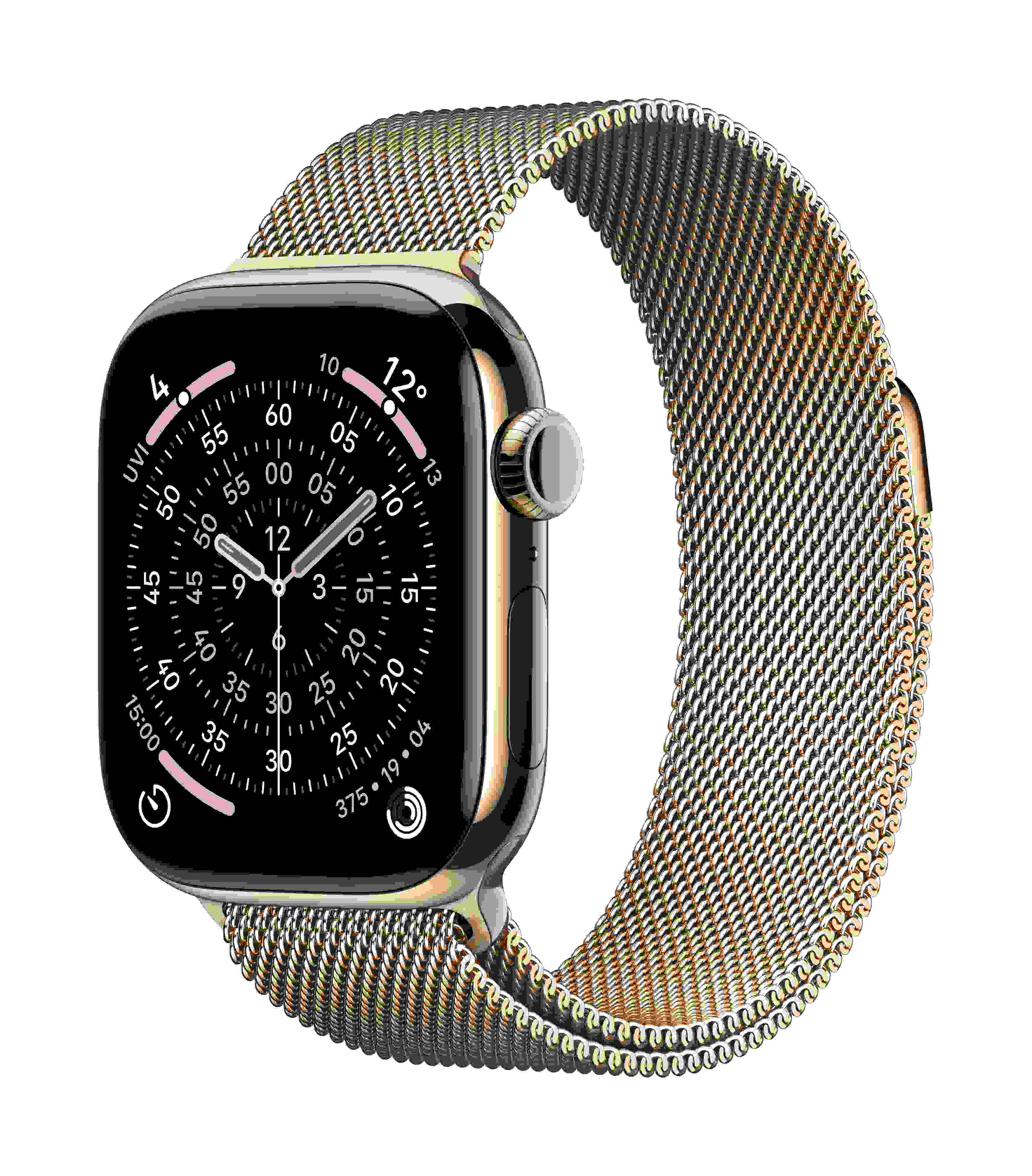 Apple Watch Series 11 GPS + Cellular 42mm, Gold Titanium Case with Gold Milanese Loop