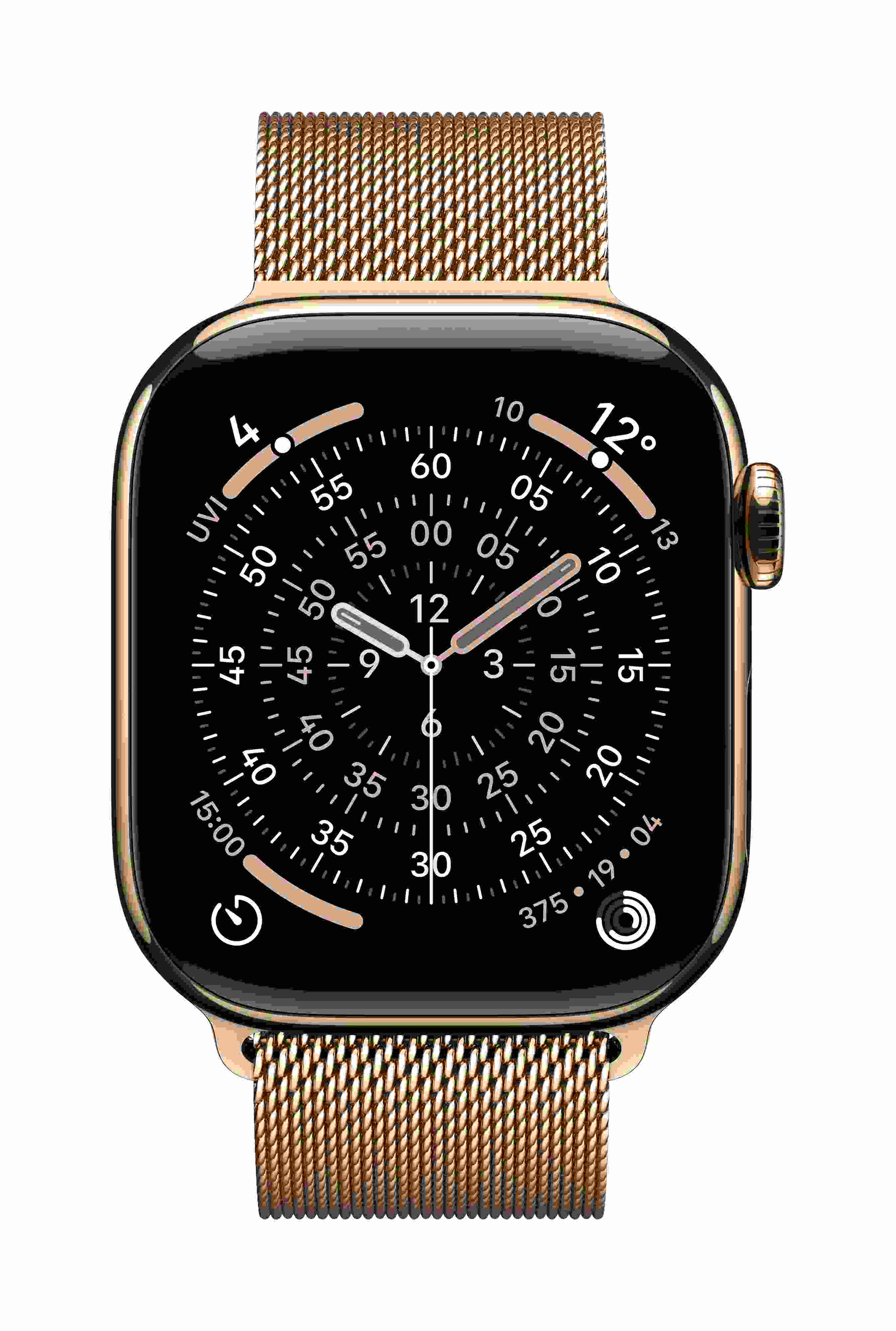 Apple Watch Series 11 GPS + Cellular 42mm, Gold Titanium Case with Gold Milanese Loop - Image 2
