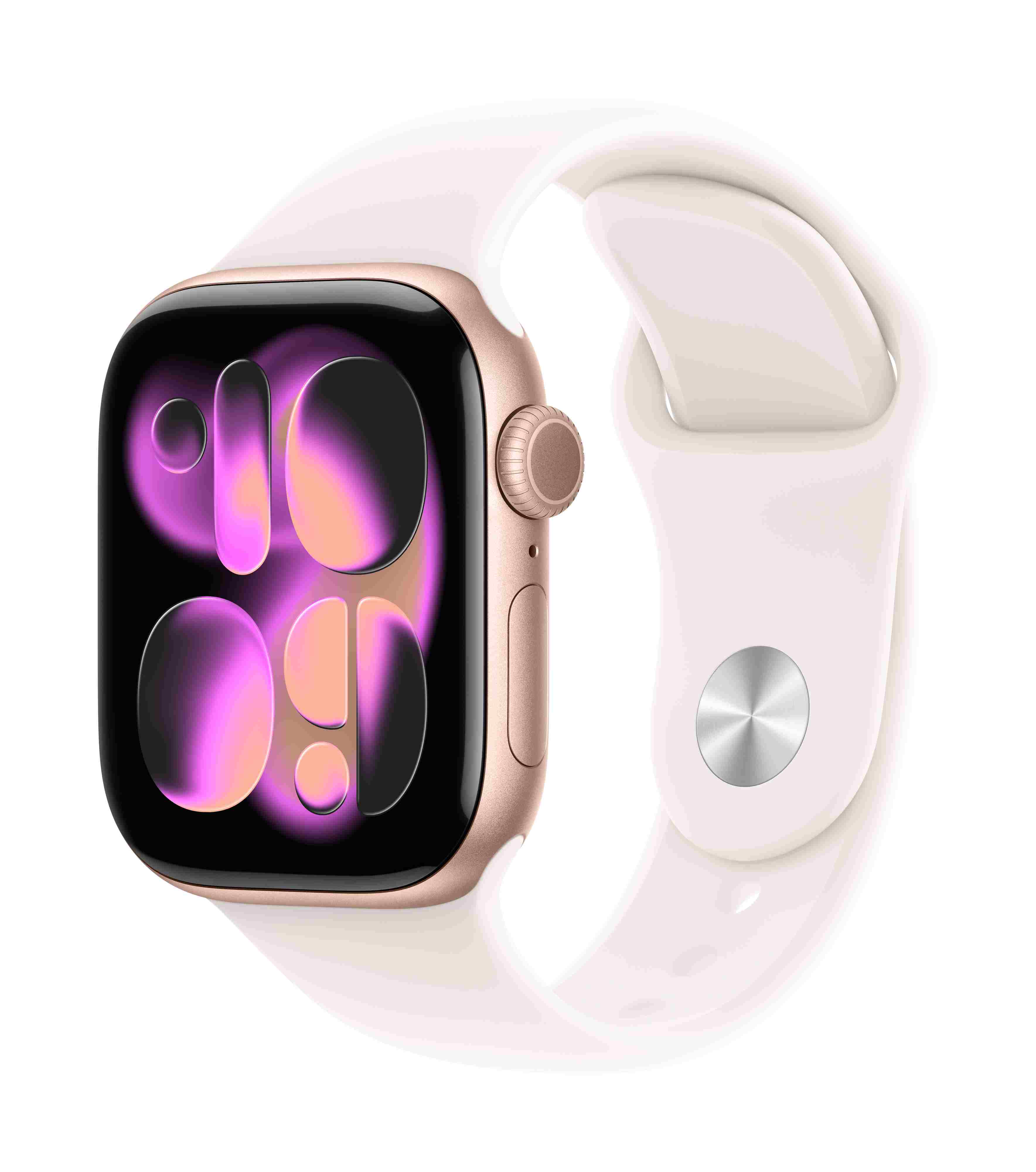 Apple Watch Series 11 GPS + Cellular 42mm, Rose Gold Aluminium Case with Light Blush Sport Band, S/M