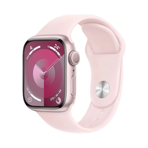 Apple Watch Series 9 GPS + Cellular 41mm Pink Aluminium Case + Light Pink Sport Band - M/L