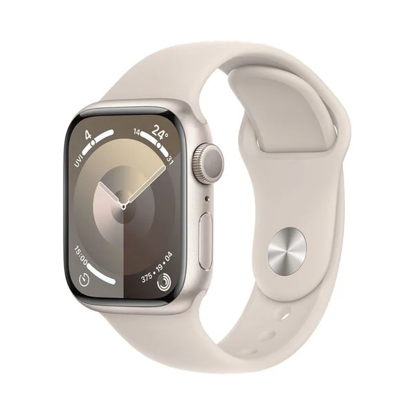 Apple Watch Series 9 GPS + Cellular 41mm Starlight Aluminium Case + Starlight Sport Band - M/L