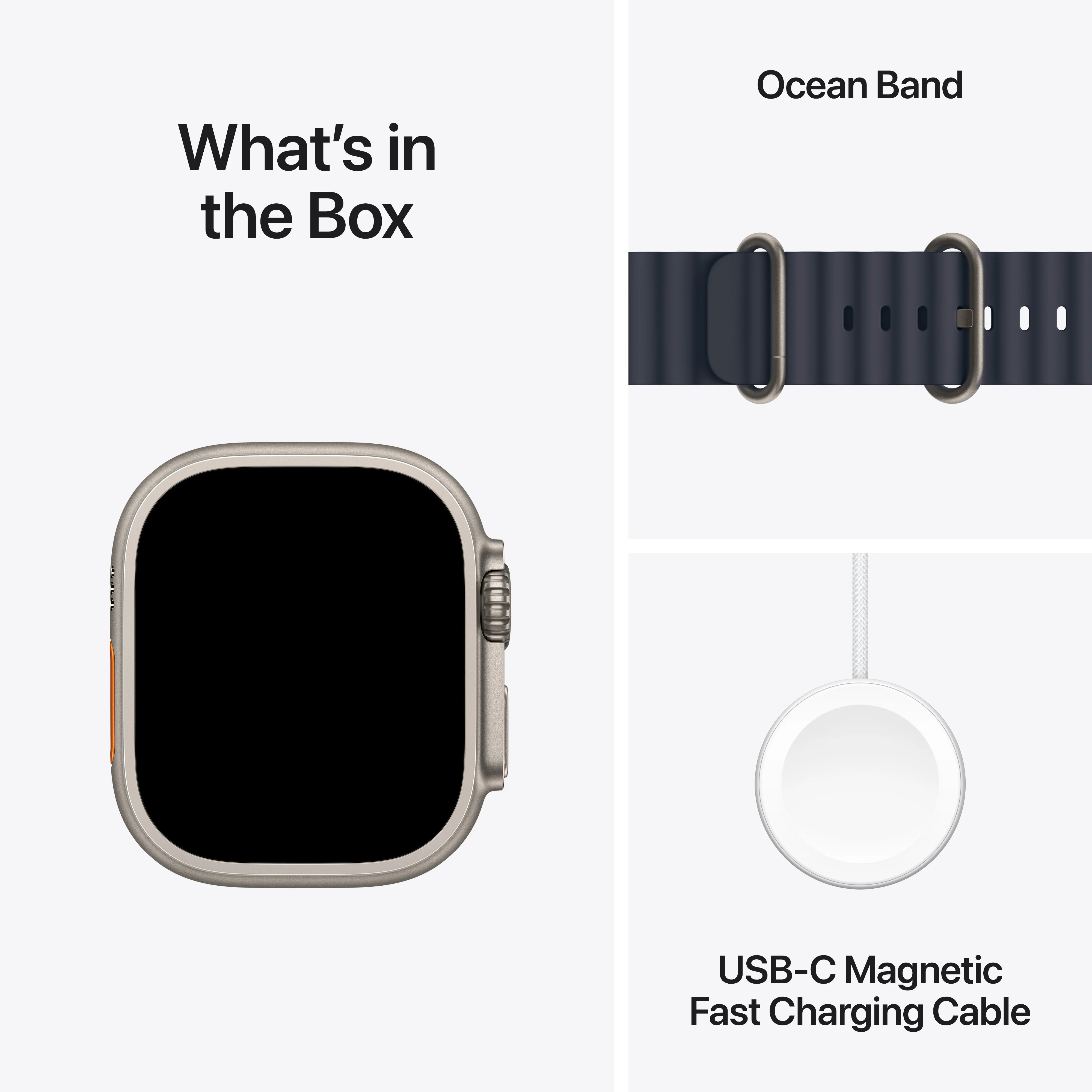 Apple Watch Ultra 2 GPS + Cellular 49mm Natural Titanium Case with Navy Ocean Band, MX4D3QA/A - Image 9