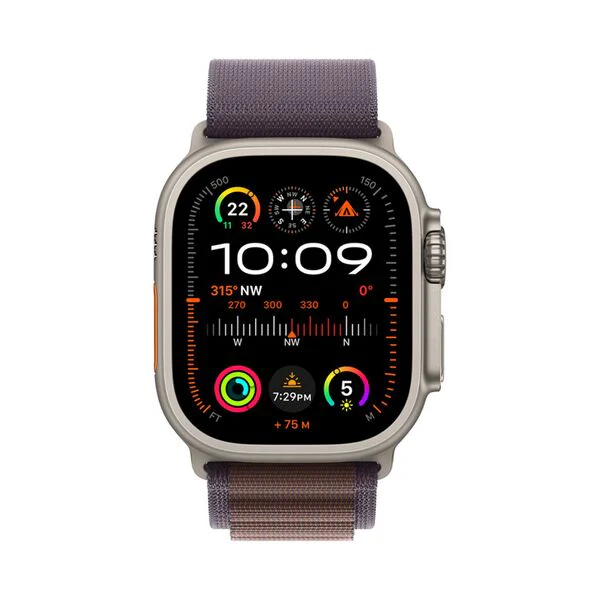 Apple Watch Ultra 2 GPS + Cellular 49mm Titanium Case + Indigo Alpine Loop - Small
