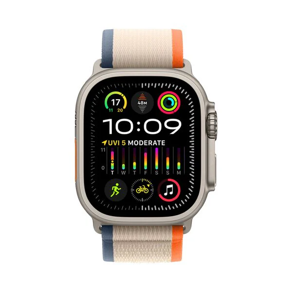 Apple Watch Ultra 2 GPS + Cellular 49mm Titanium Case + Orange/Beige Trail Loop - M/L