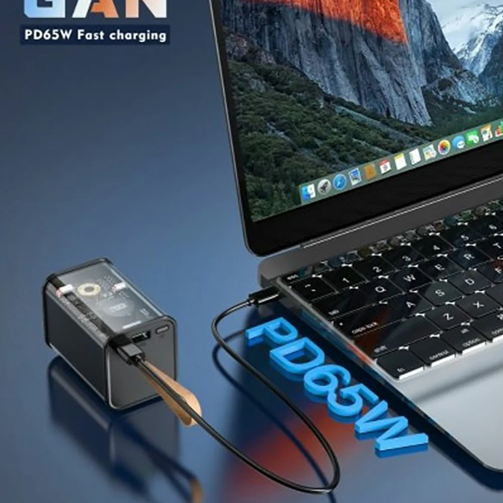 Aspor Transparent Power Bank 20000mAh  Black - Image 5