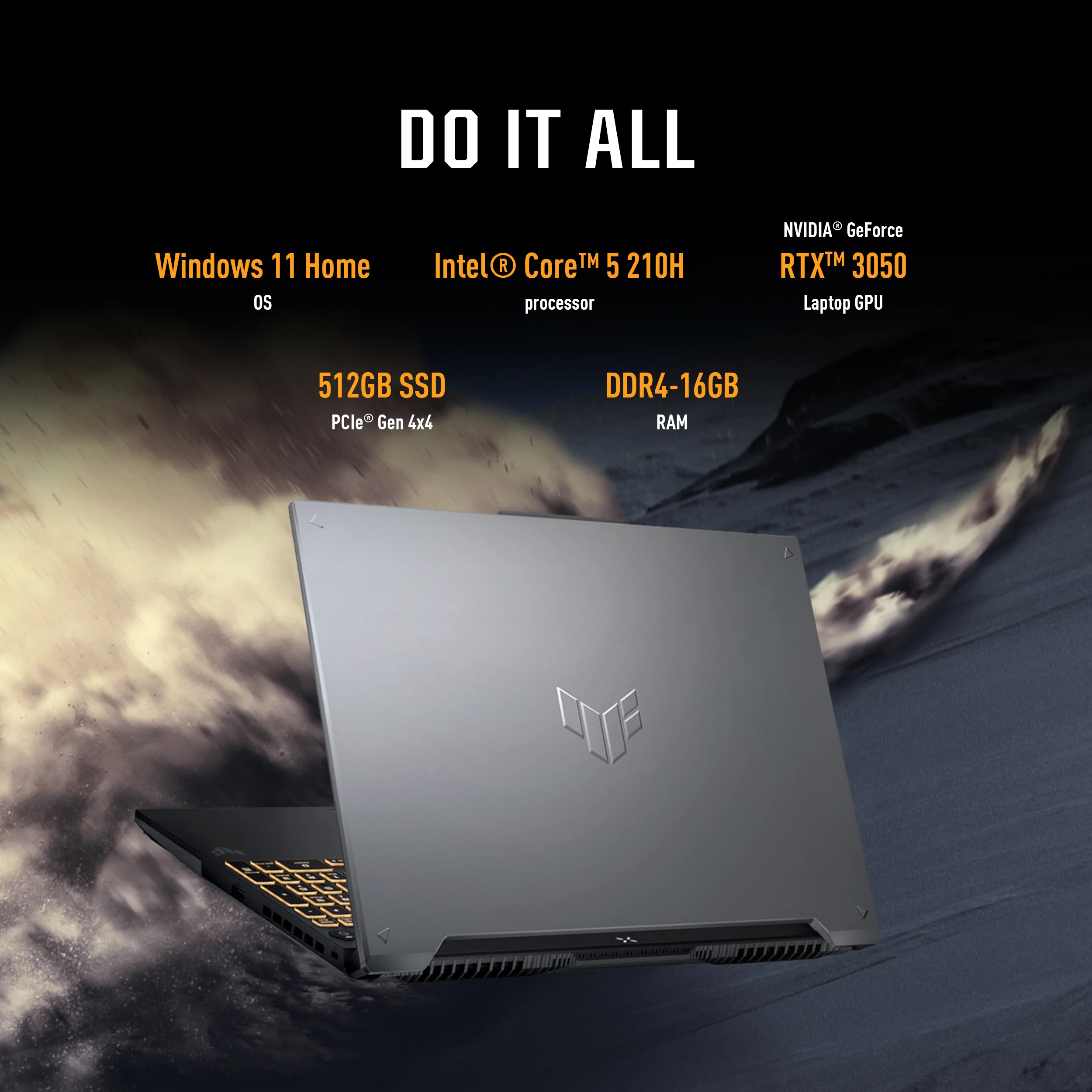 Asus TUF F16 Gaming Laptop Intel Core 5-210H, 16GB RAM, 512GB SSD, 16-inch display, Gray - Image 7