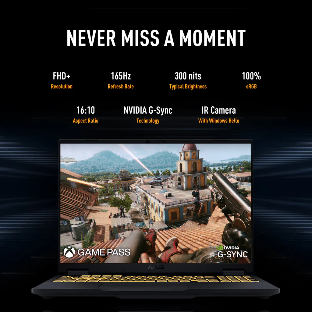 Asus TUF F16 Gaming Laptop Intel Core i7-14650HX, 16GB RAM, 1TB SSD, 8GB NVIDIA GeForce RTX 5050 Graphics, 16-inch display, Jaeger Gray, FX608JHR-RV001W - Image 8