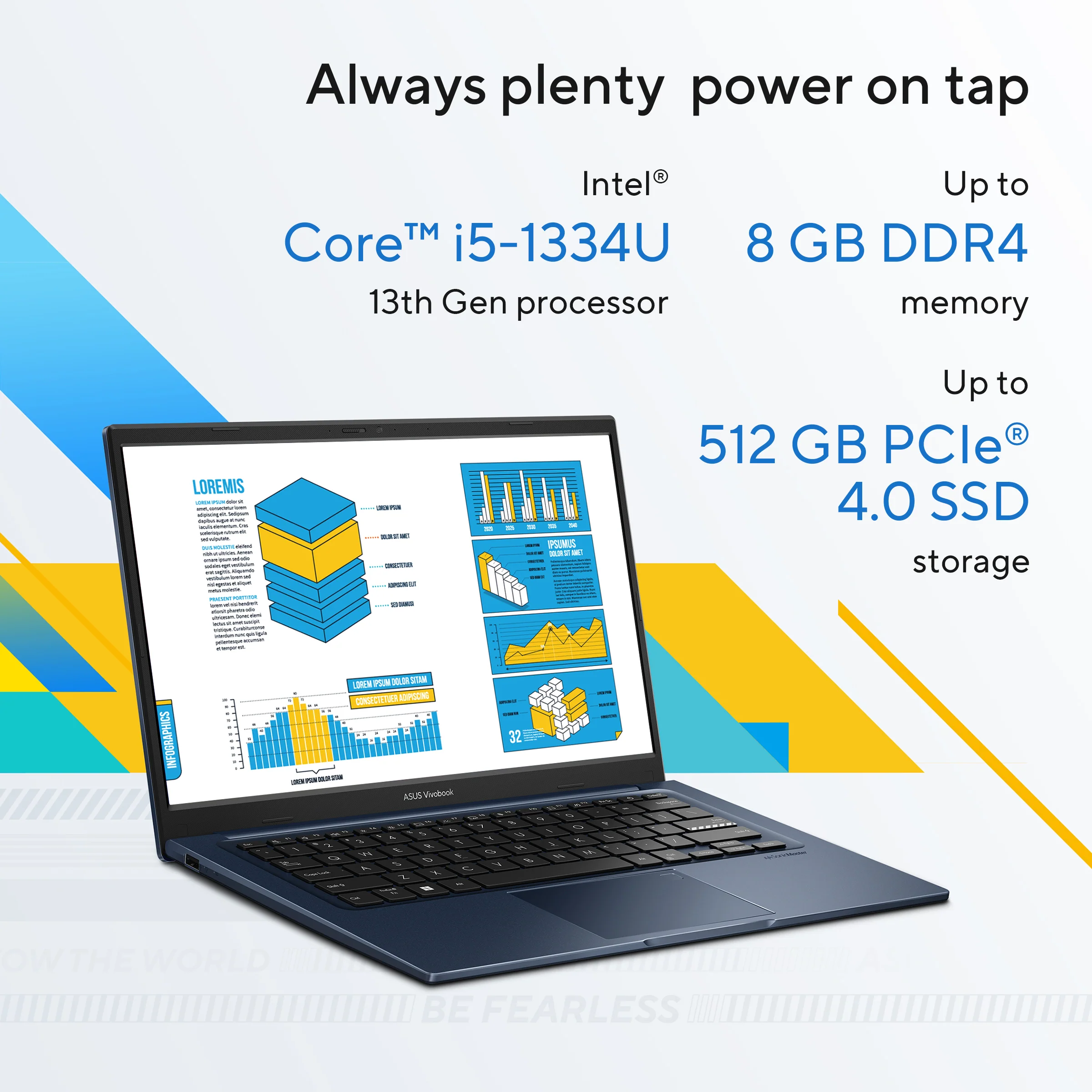 Asus Vivobook 14 Laptop Intel Core i5-1334U, 8GB RAM, 512GB SSD, 14-inch FHD display, Quiet Blue, X1404VA-NK884W - Image 8